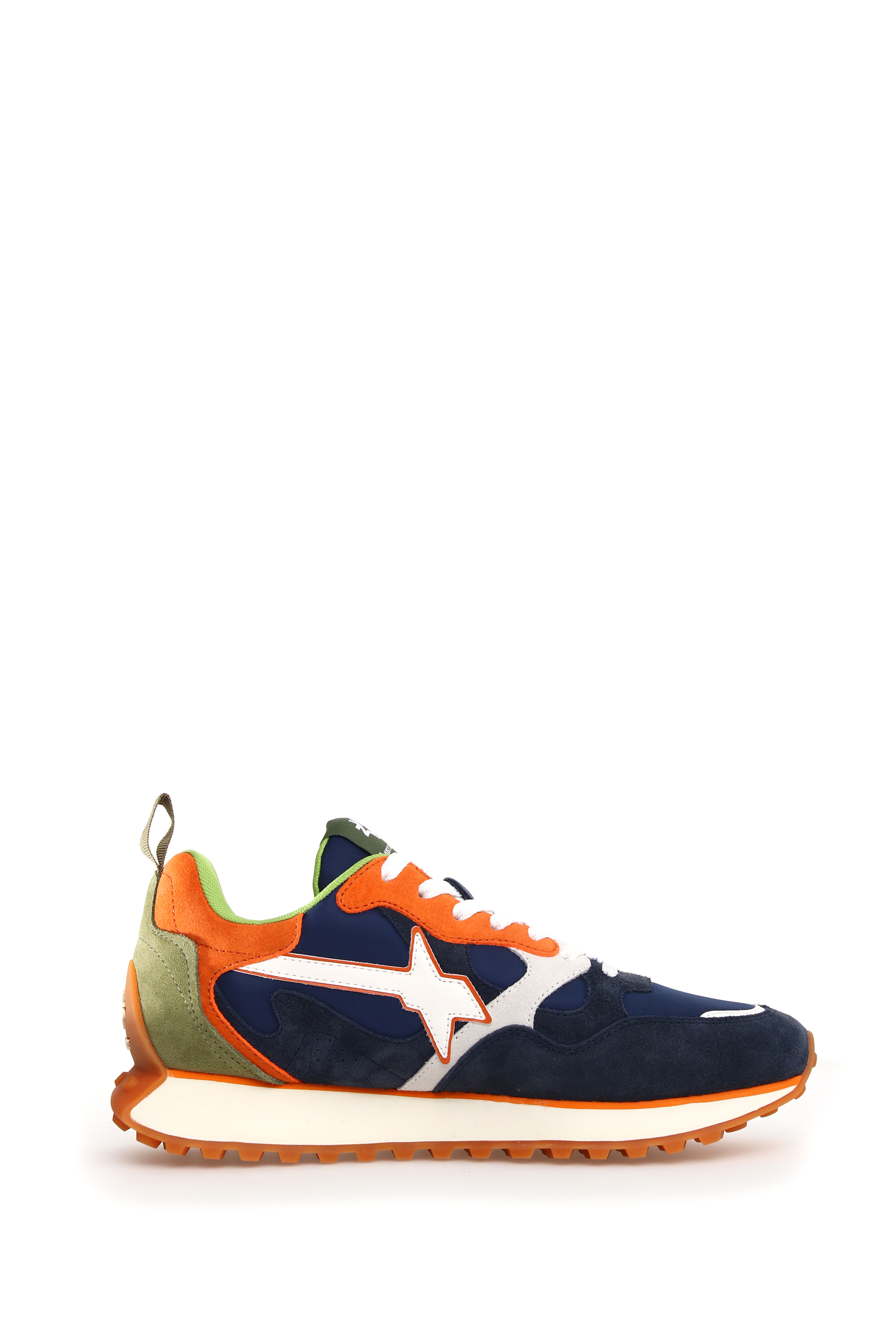 Sneakers LOOP-M. SUEDE/NYLON NAVY-ORANGE
