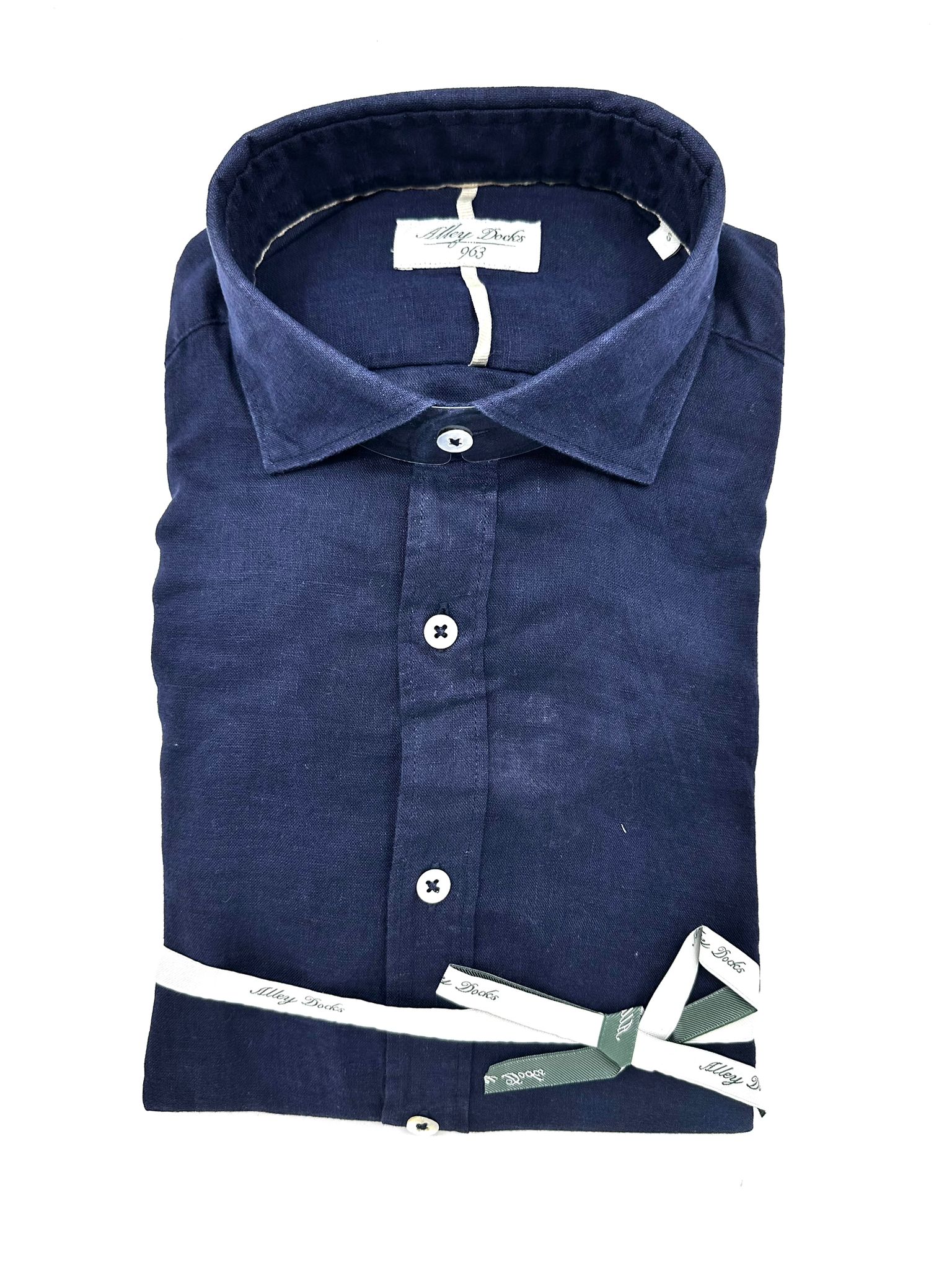 Camicia Collo Francese Lino