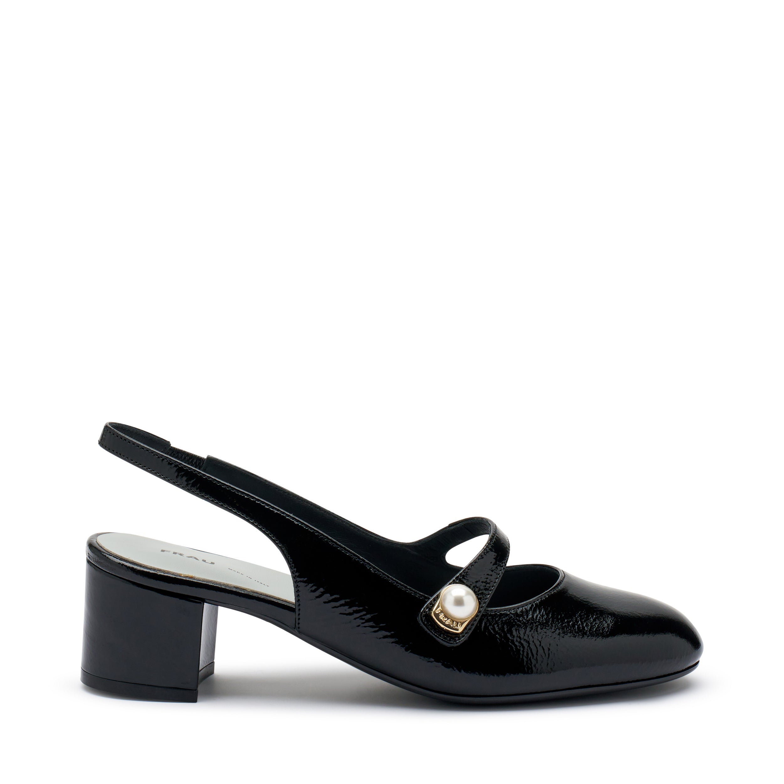 Slingback Vernice con Perla