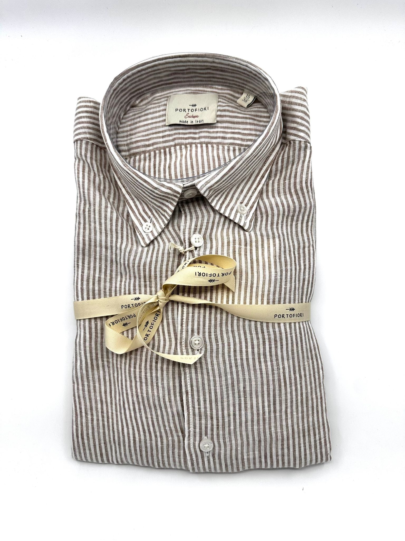 Camicia Lino Custom Fit Botton Down