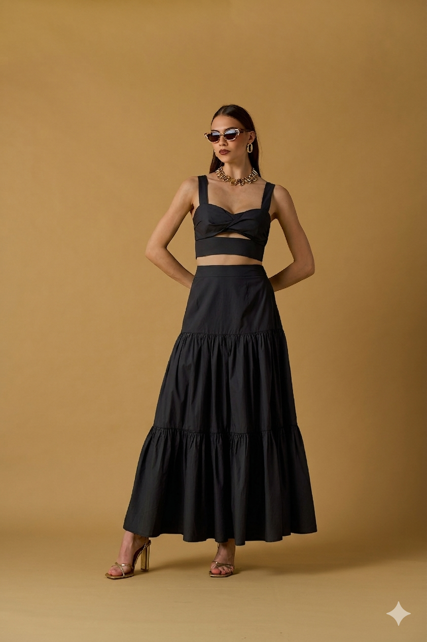 Set top e gonna cotone uni