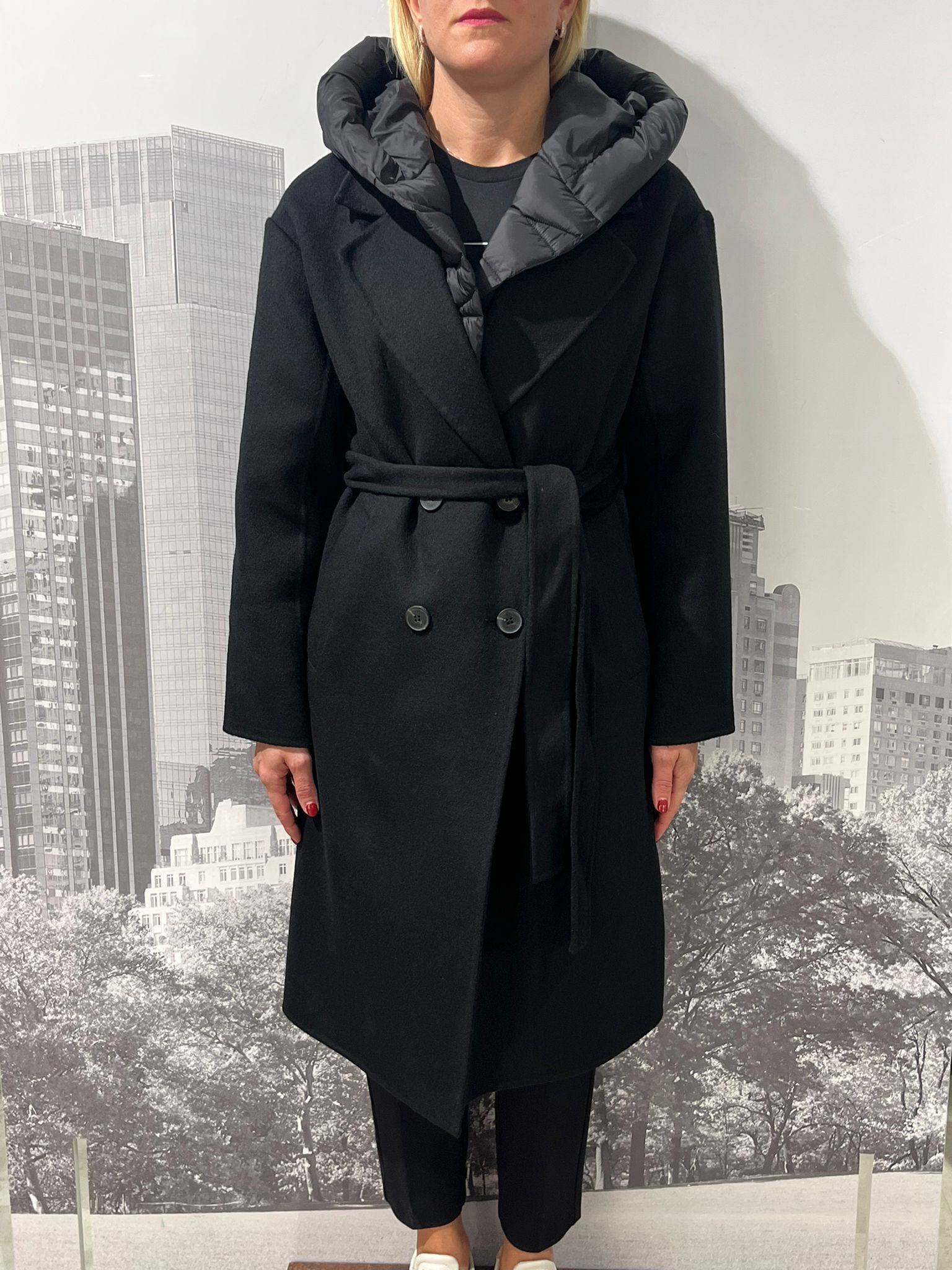 Cappotto Doppiopetto Cappuccio