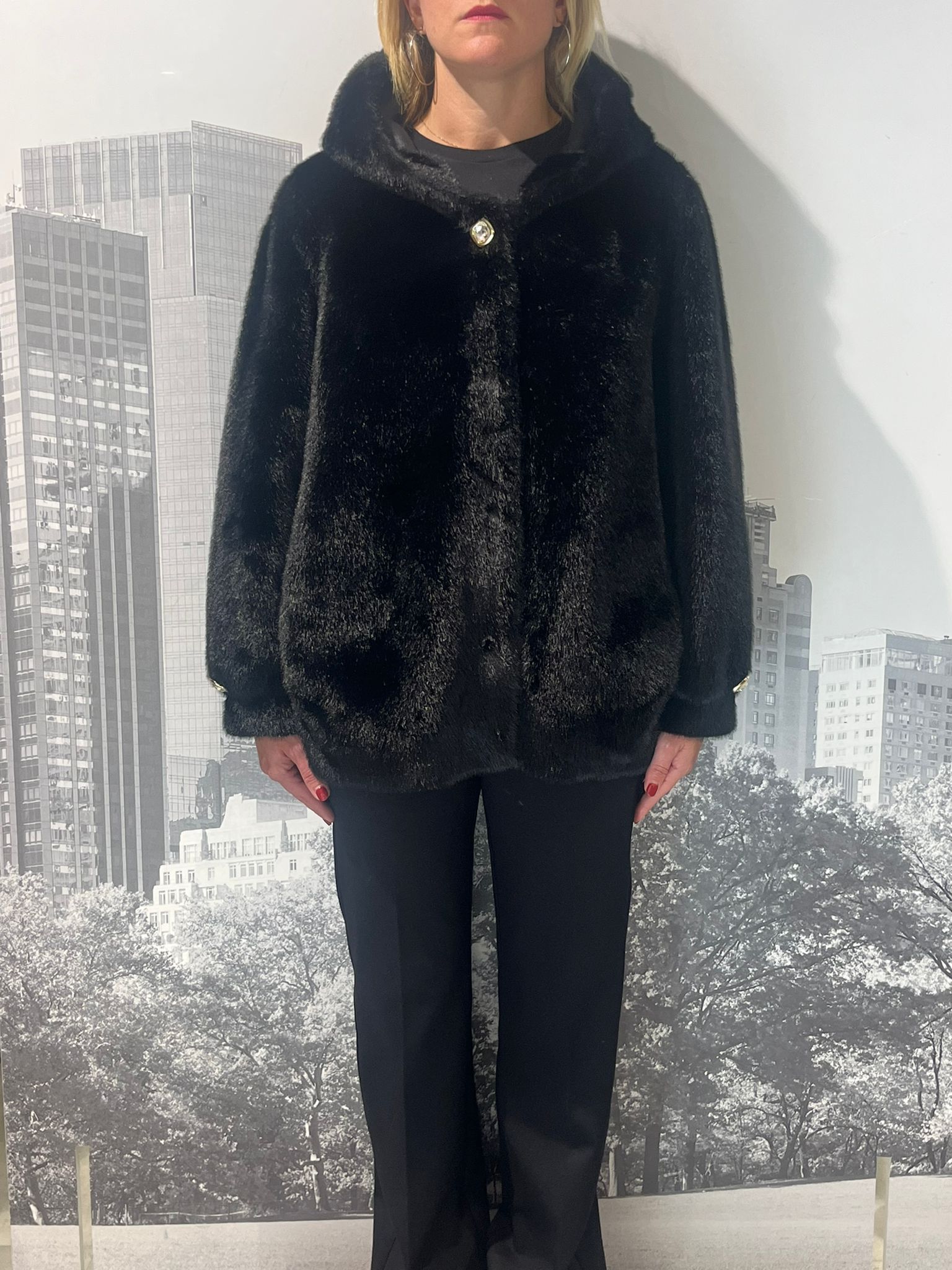 Giaccone eco pelliccia diamond chic