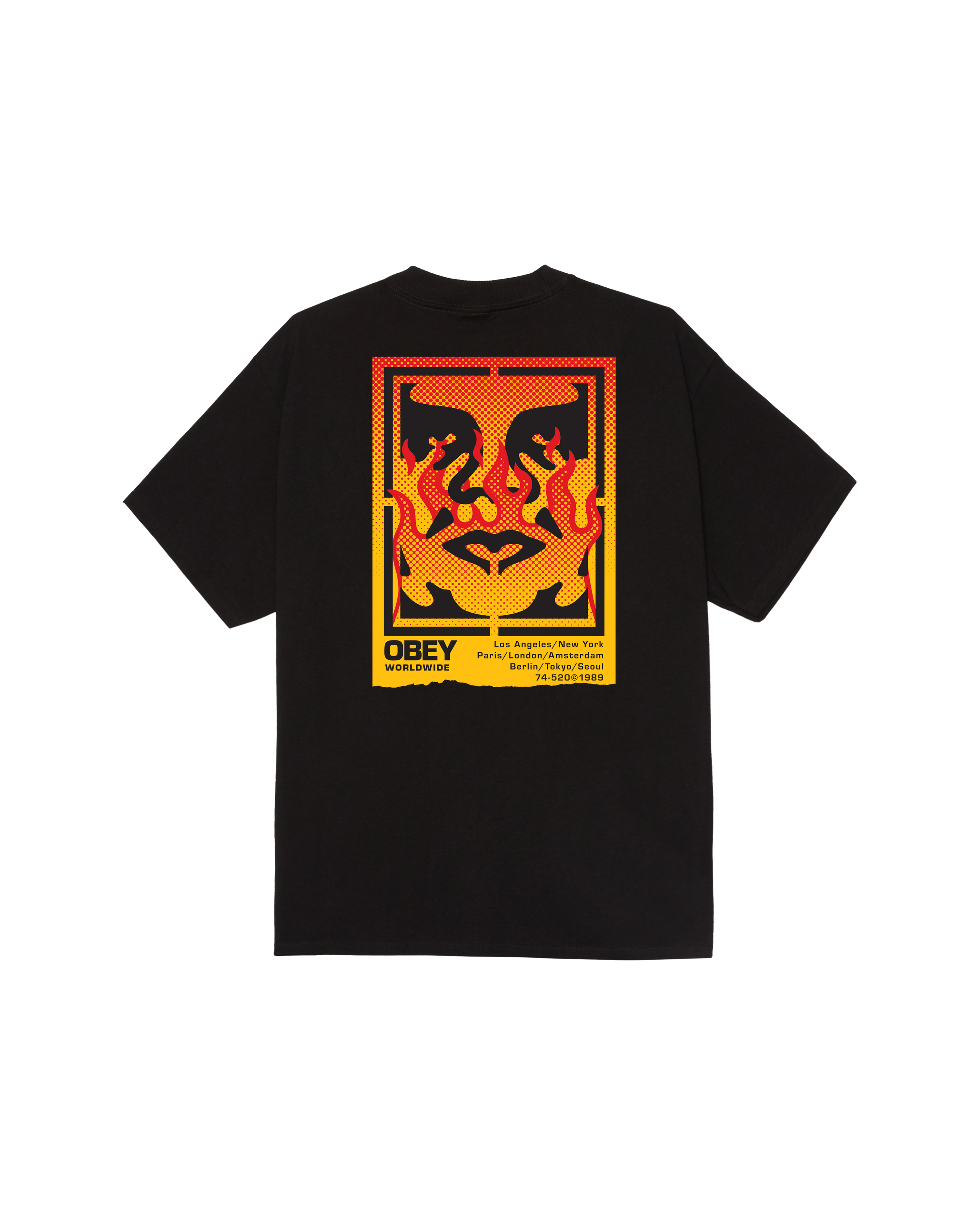 T-shirt OBEY ICON STENCIL FLAME