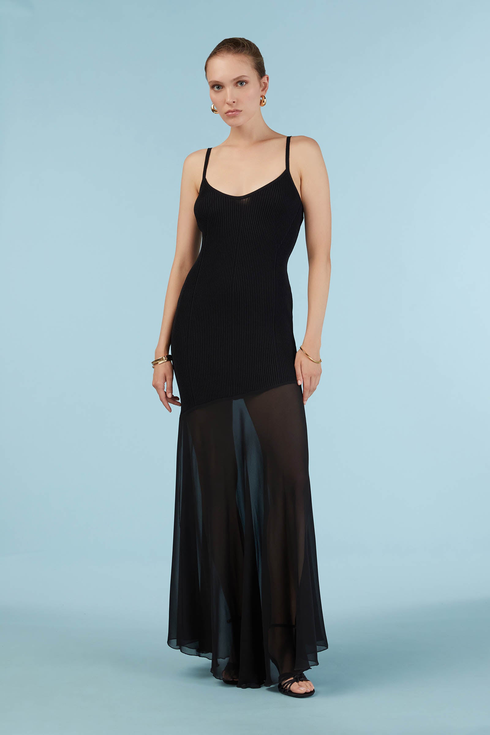 Abito Maglia Chiffon