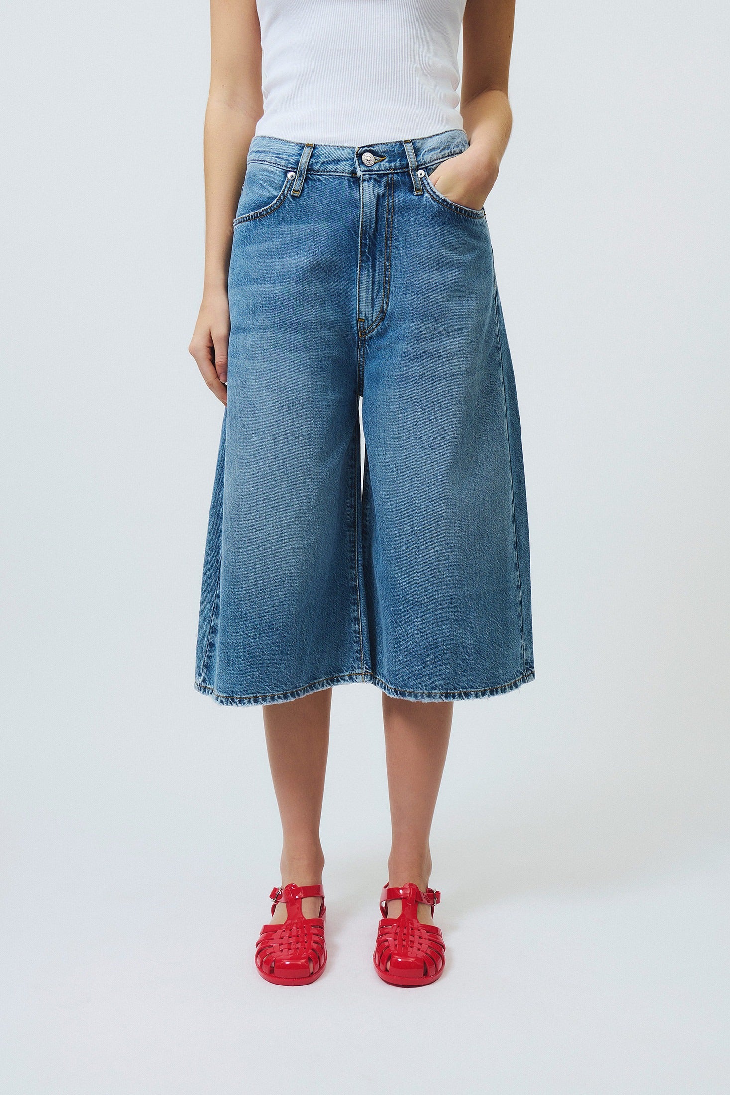 Bermuda Kaori WOMAN Denim Ocean