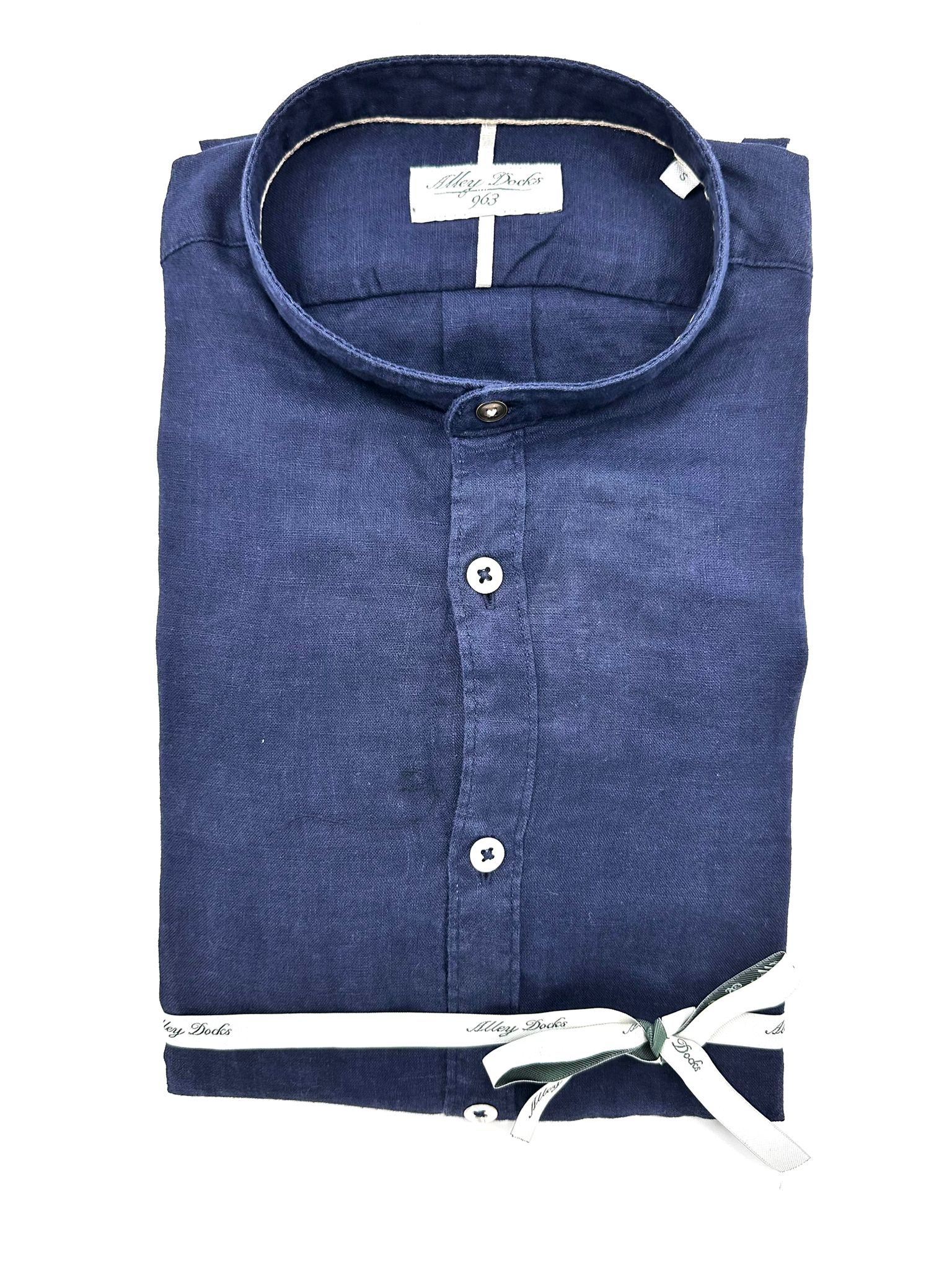 Camicia Collo Coreana Lino