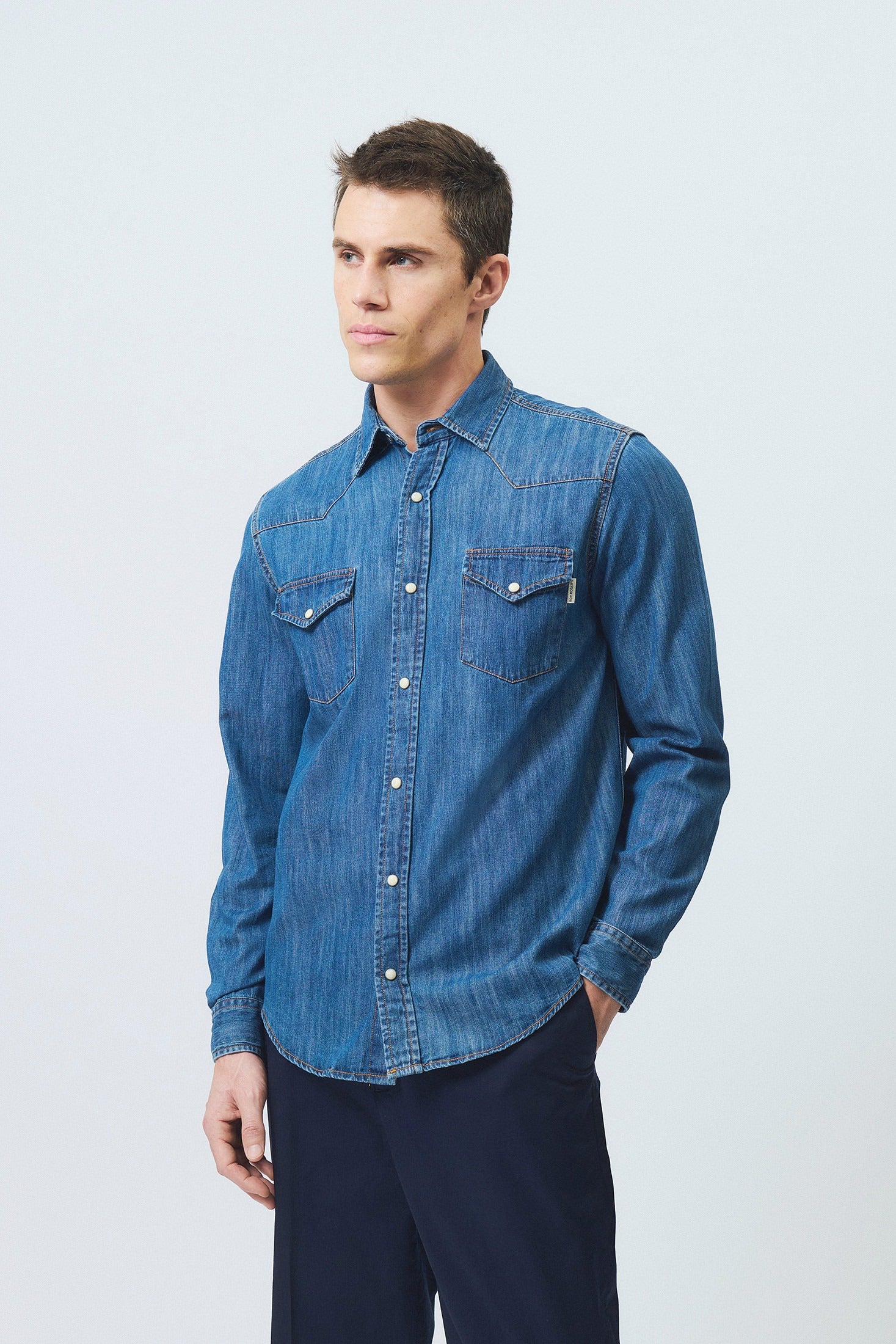 Shirt Martin MAN Denim Cobalt stone