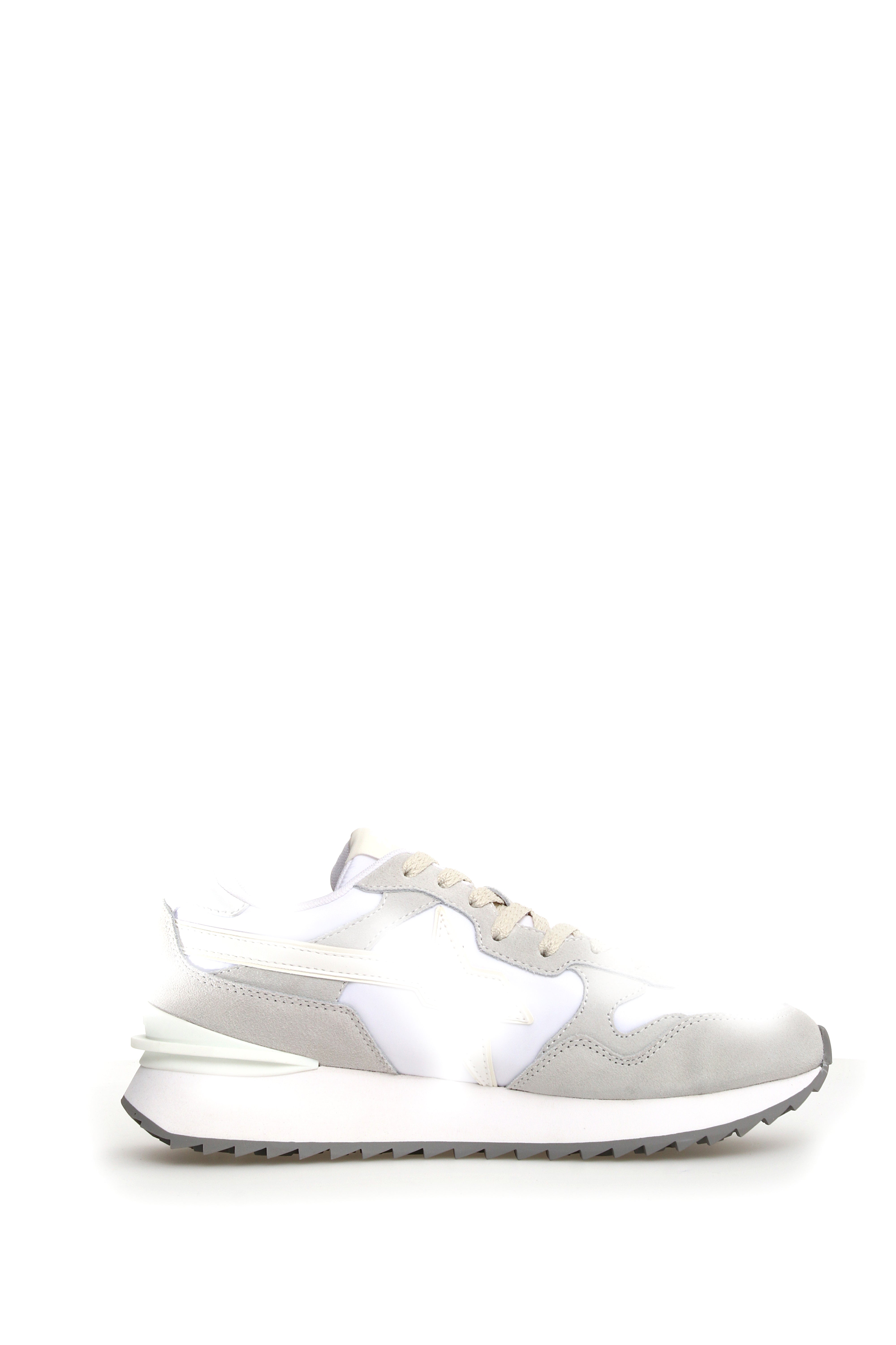 Sneakers YAK-M. SUEDE/NYLON/TRIANGLE SOLE WHITE