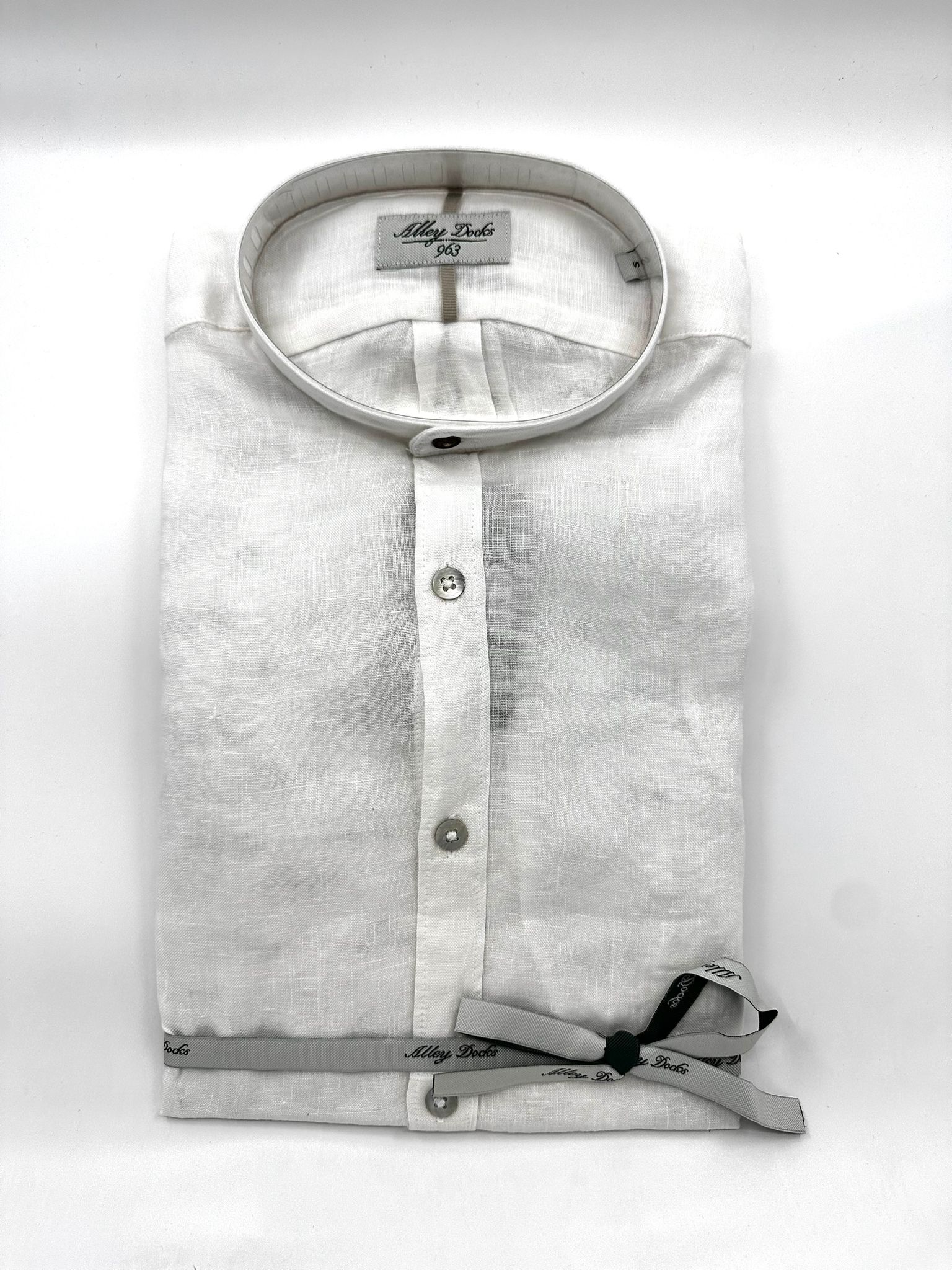 Camicia Collo Coreana Lino