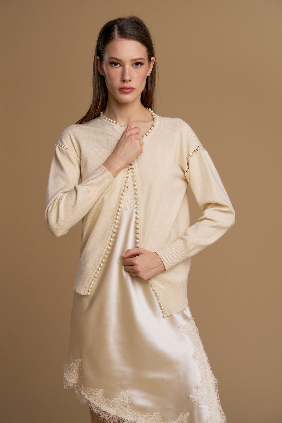 Cardigan Inserti Perle