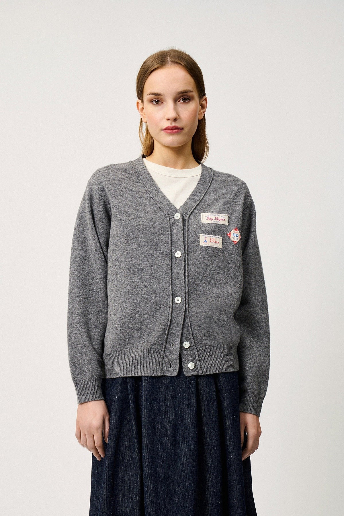 Club Cardigan Patch WOMAN Merino Wool