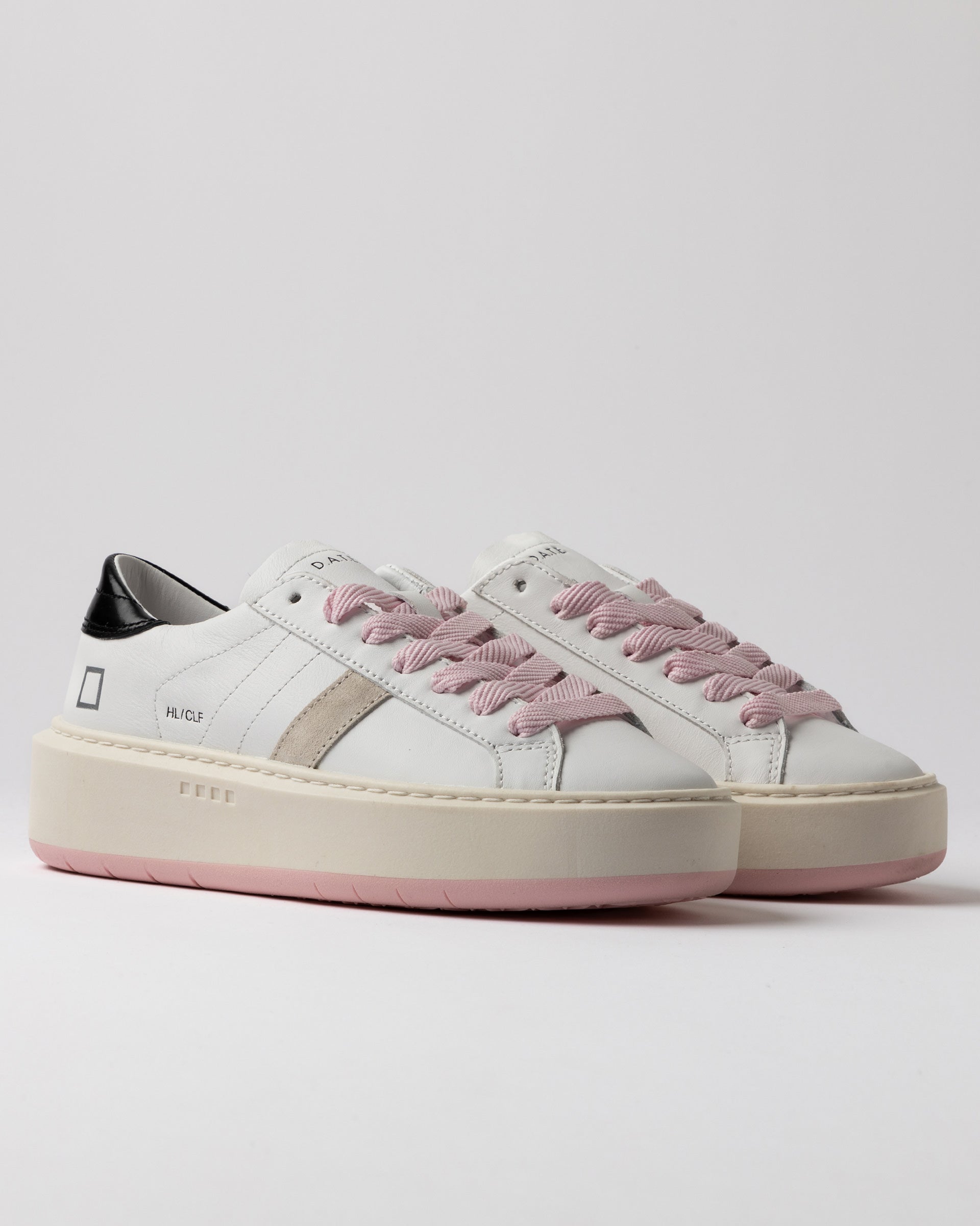 Sneakers HILL LOW PLATFORM CALF WHITE-BLACK