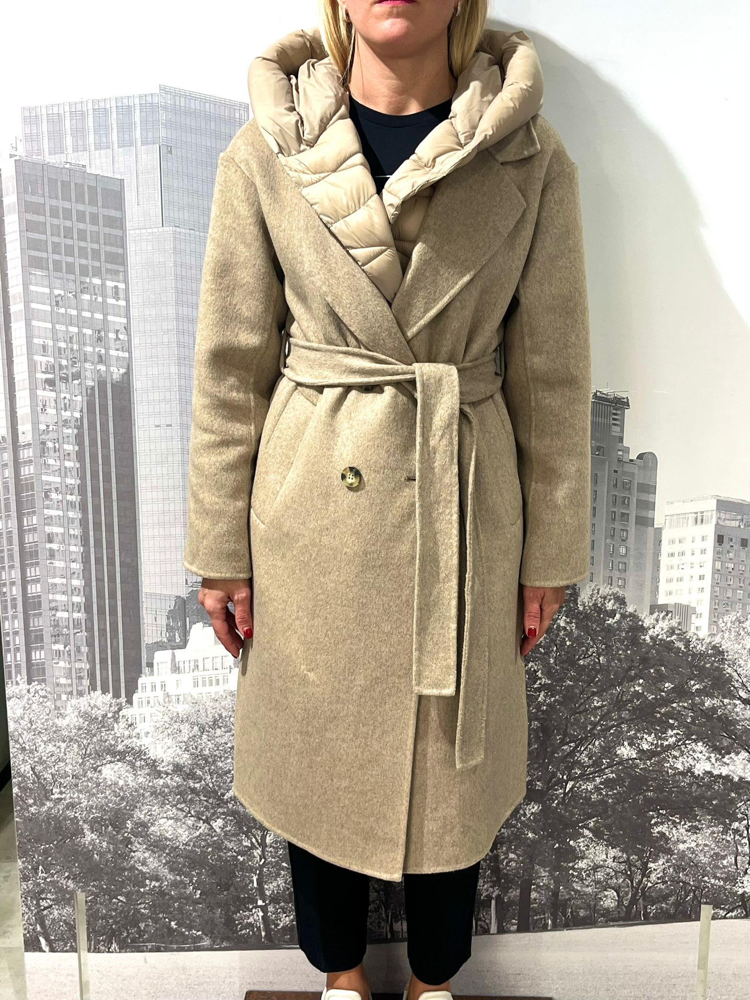 Cappotto Doppiopetto Cappuccio