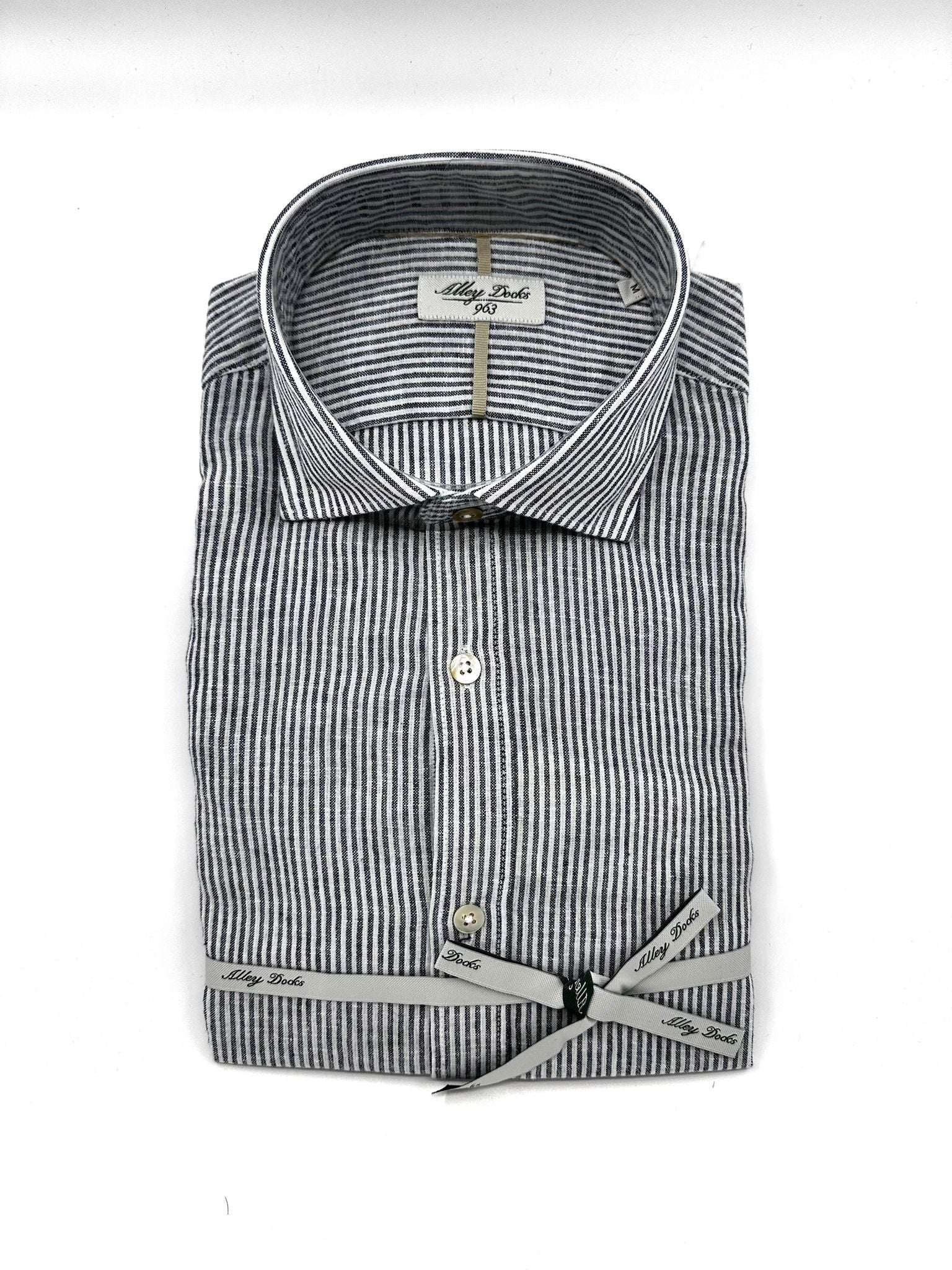 Camicia Collo Francese Lino