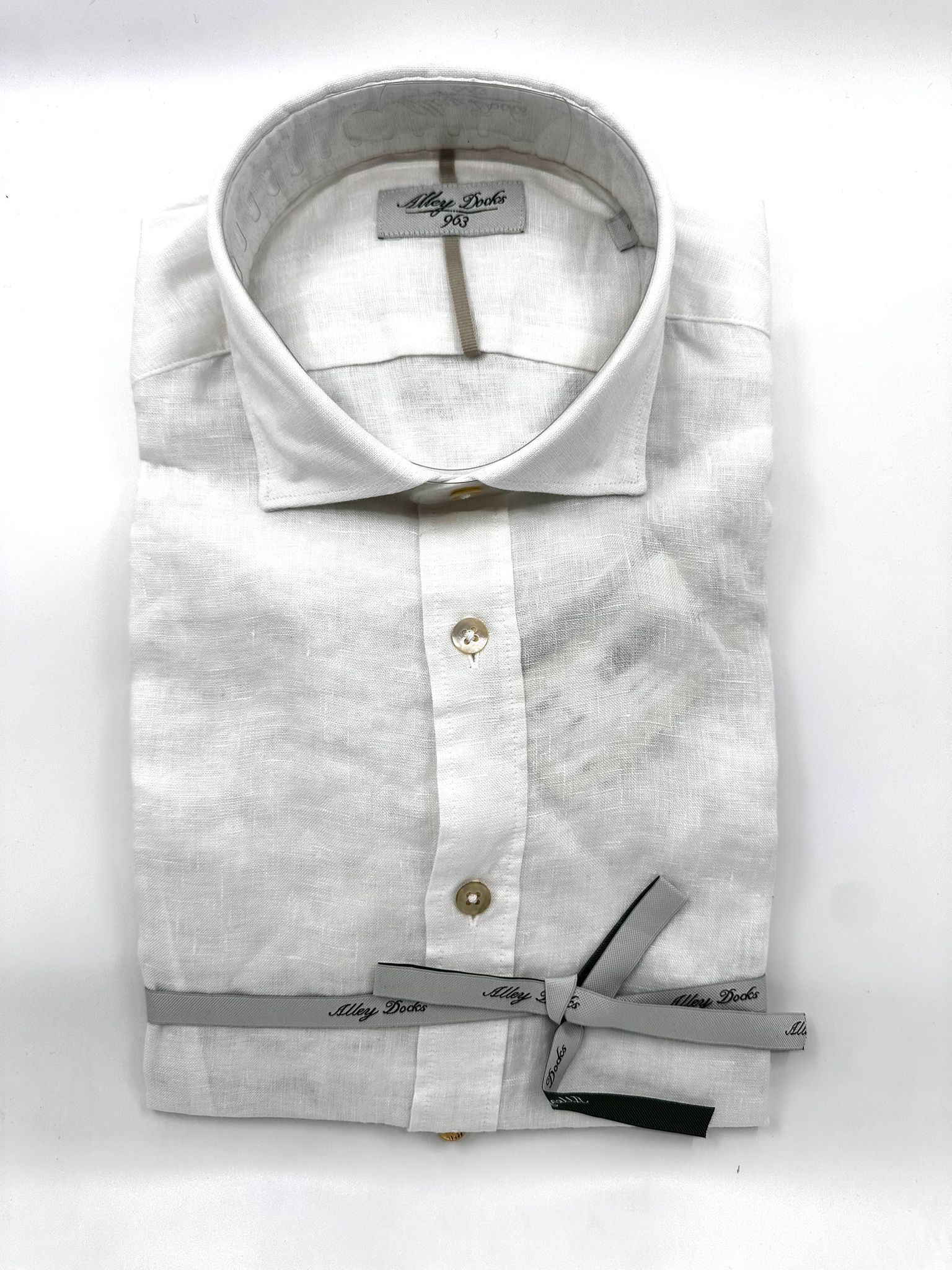 Camicia Collo Francese Lino