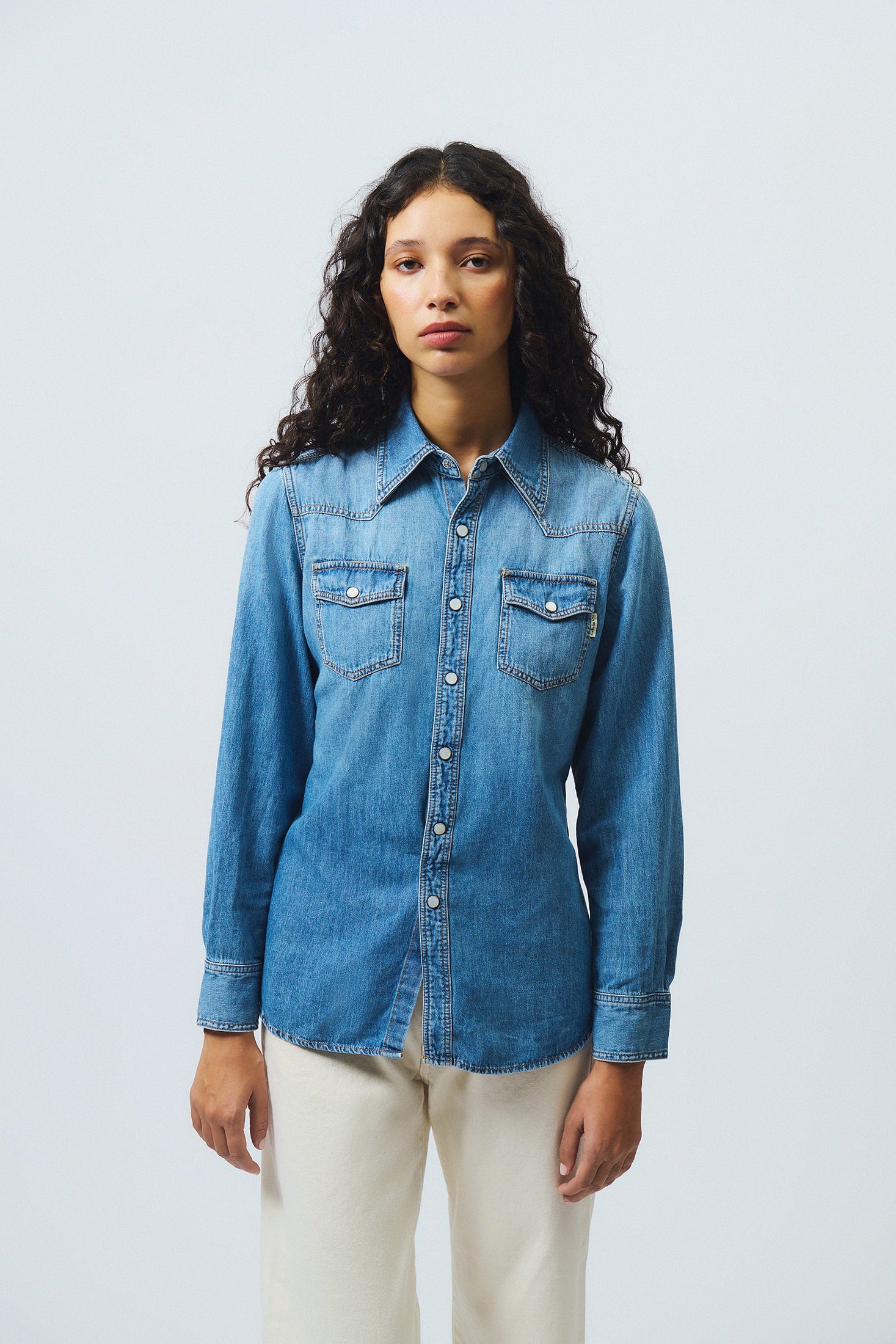 Camicia Ranch WOMAN Denim Mid Wash