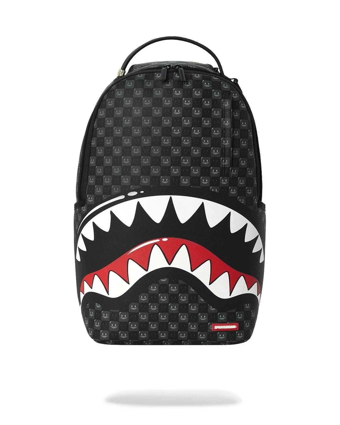Shark in Paris WTF Bubbly Black Check Backpack