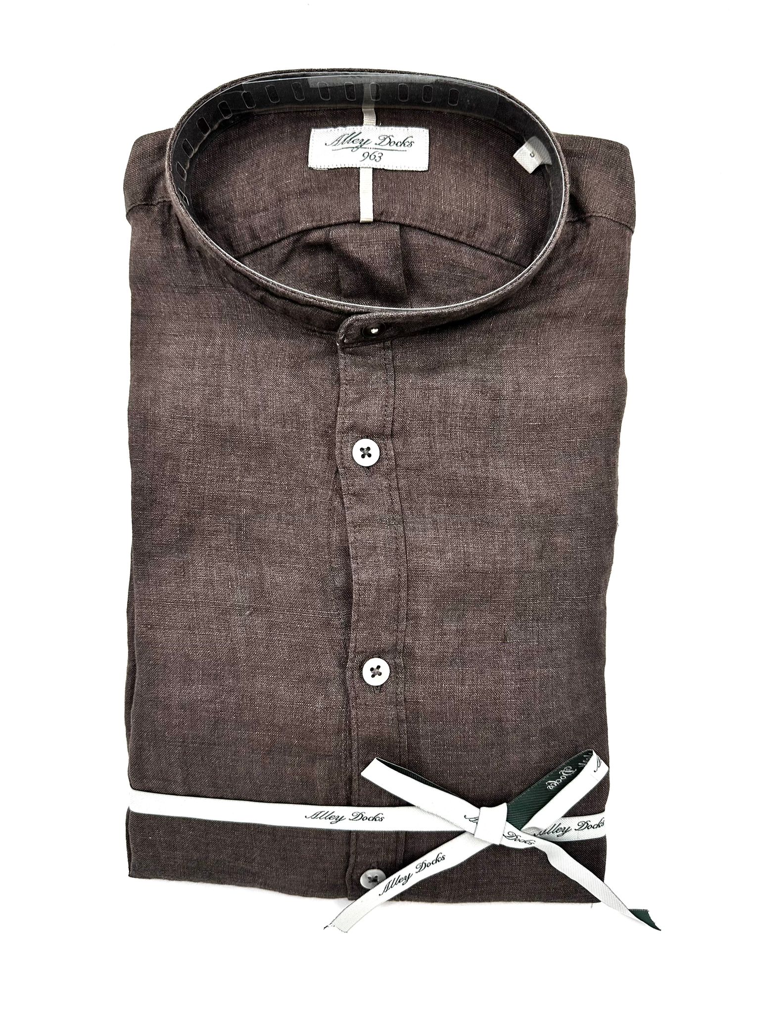 Camicia Collo Coreana Lino