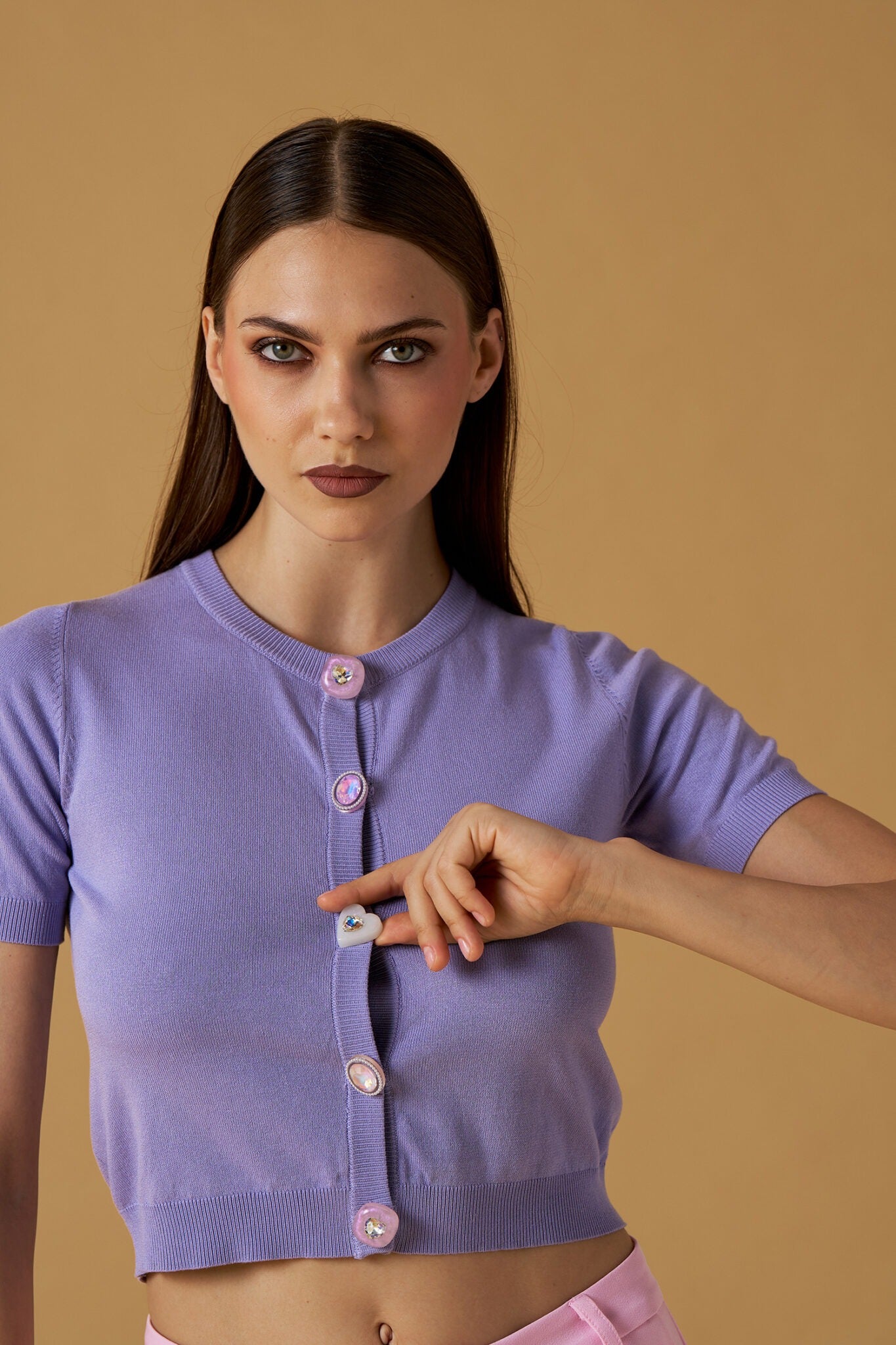 Cardigan bottoni rainbow