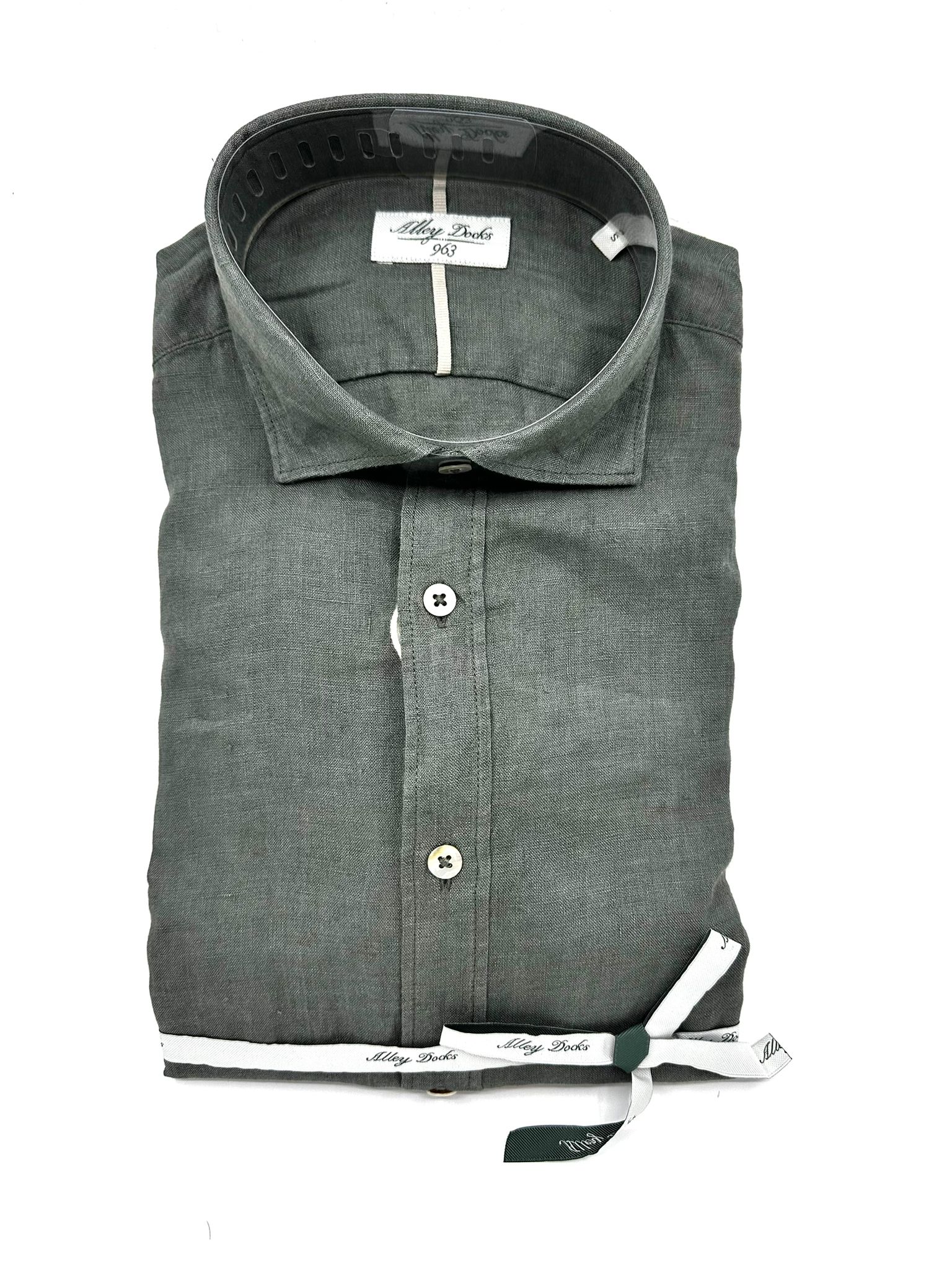 Camicia Collo Francese Lino