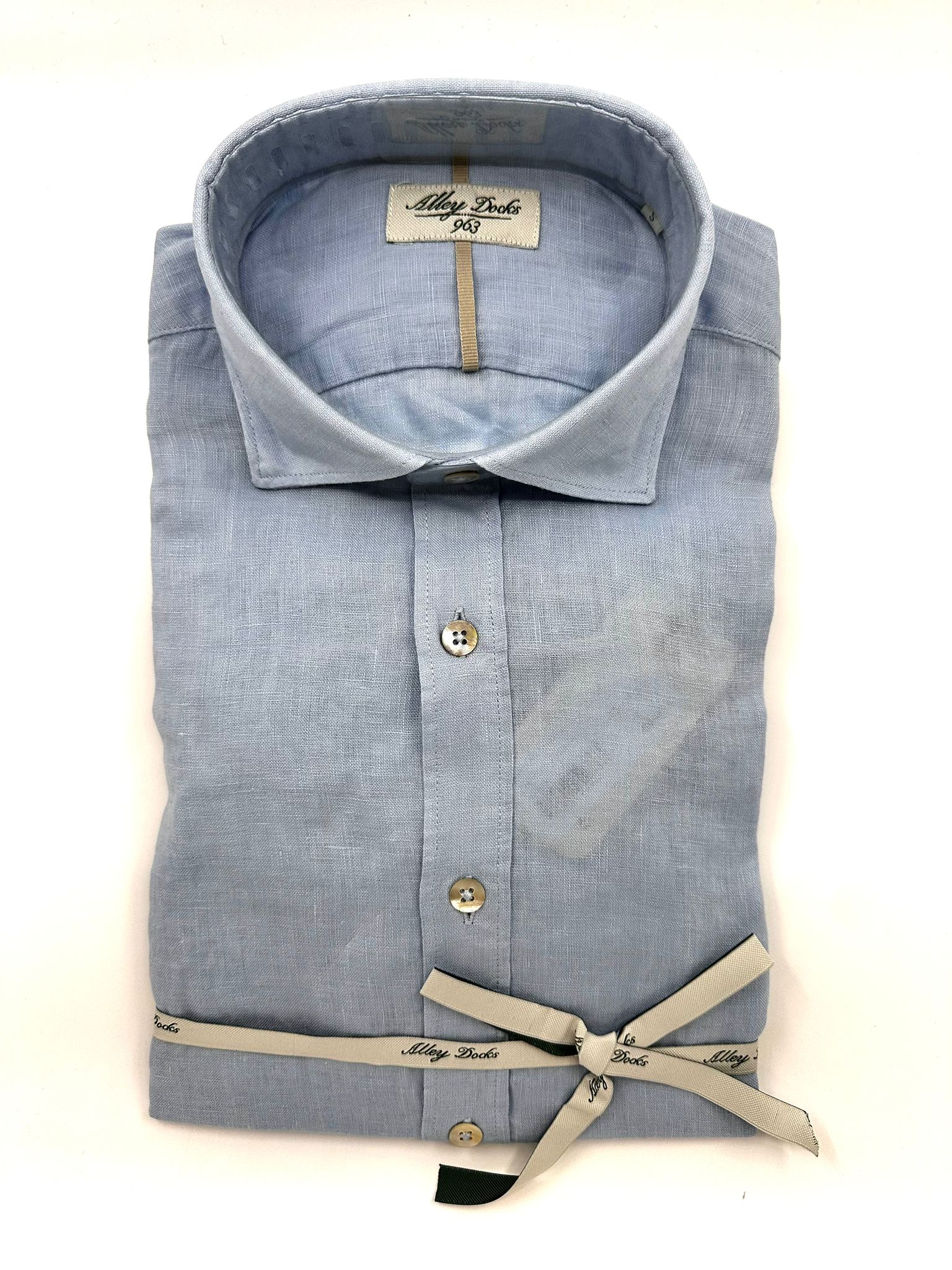 Camicia Collo Francese Lino