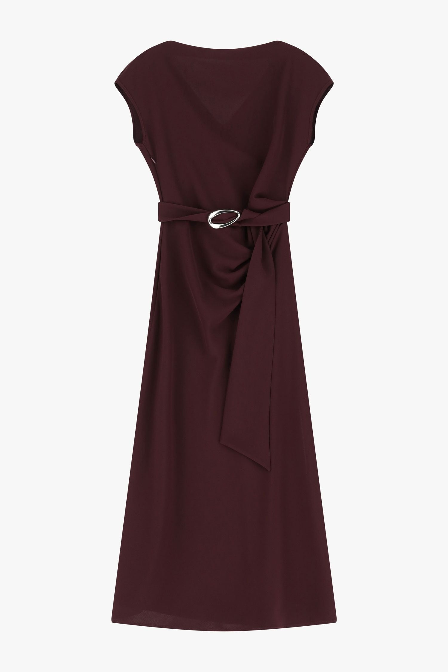 Vestito lungo con scollo asimmetrico