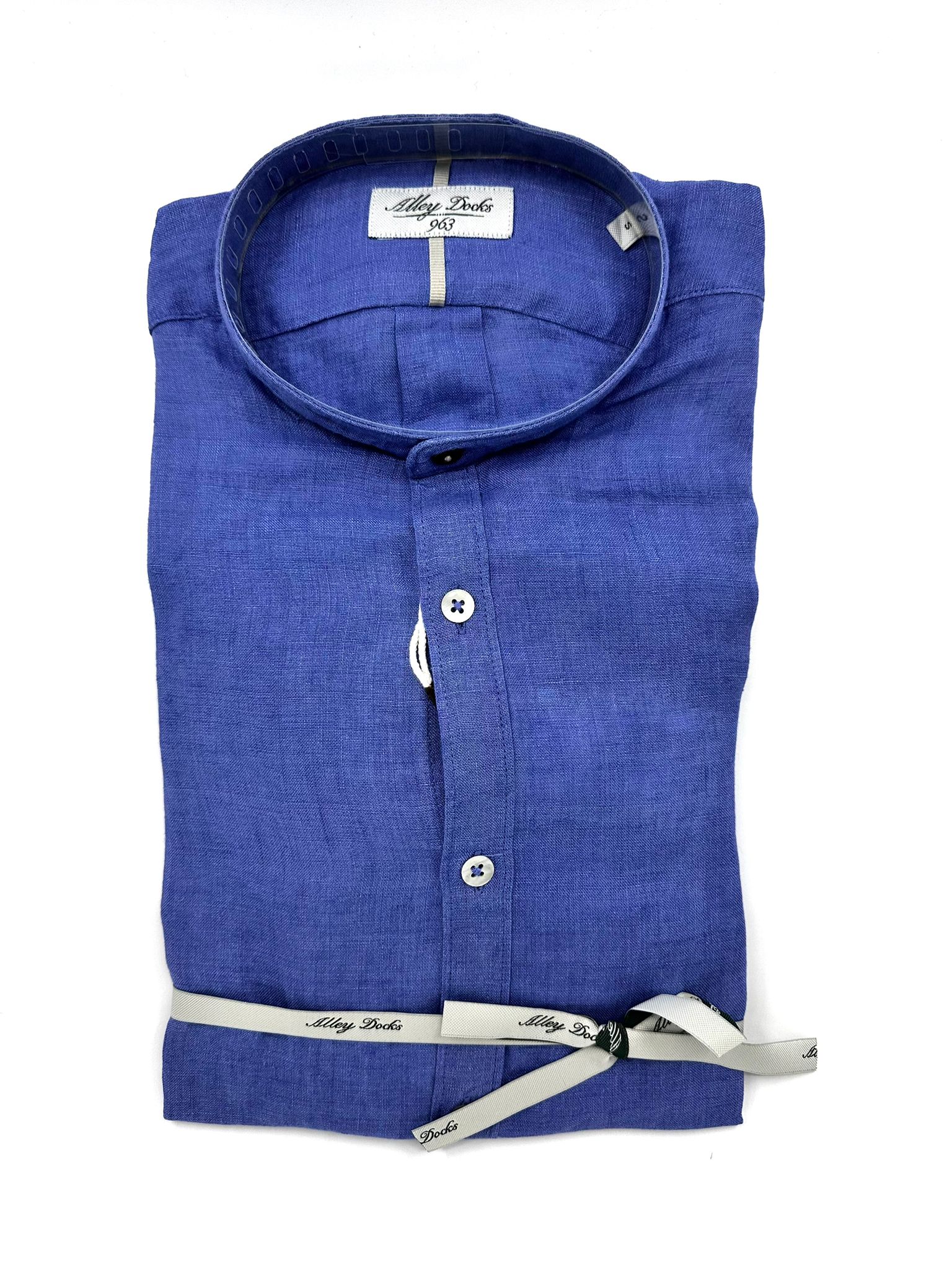 Camicia Collo Coreana Lino