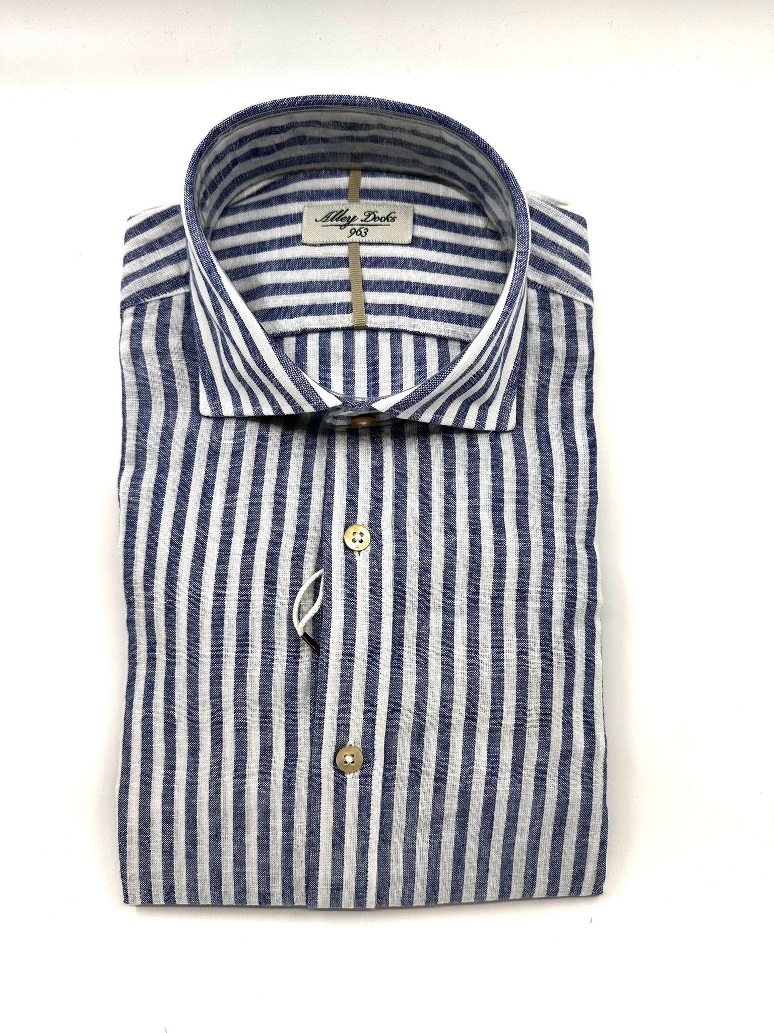 Camicia Collo Francese Lino
