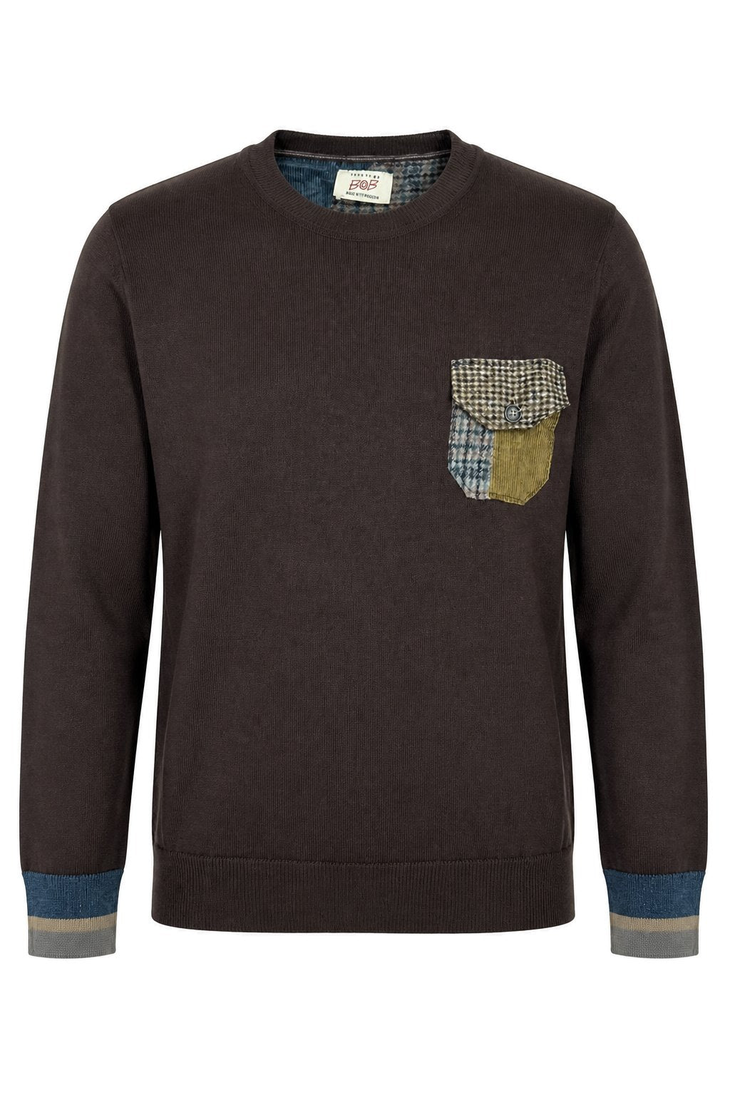 Maglia Girocollo Pocket Patchwork CLIVE