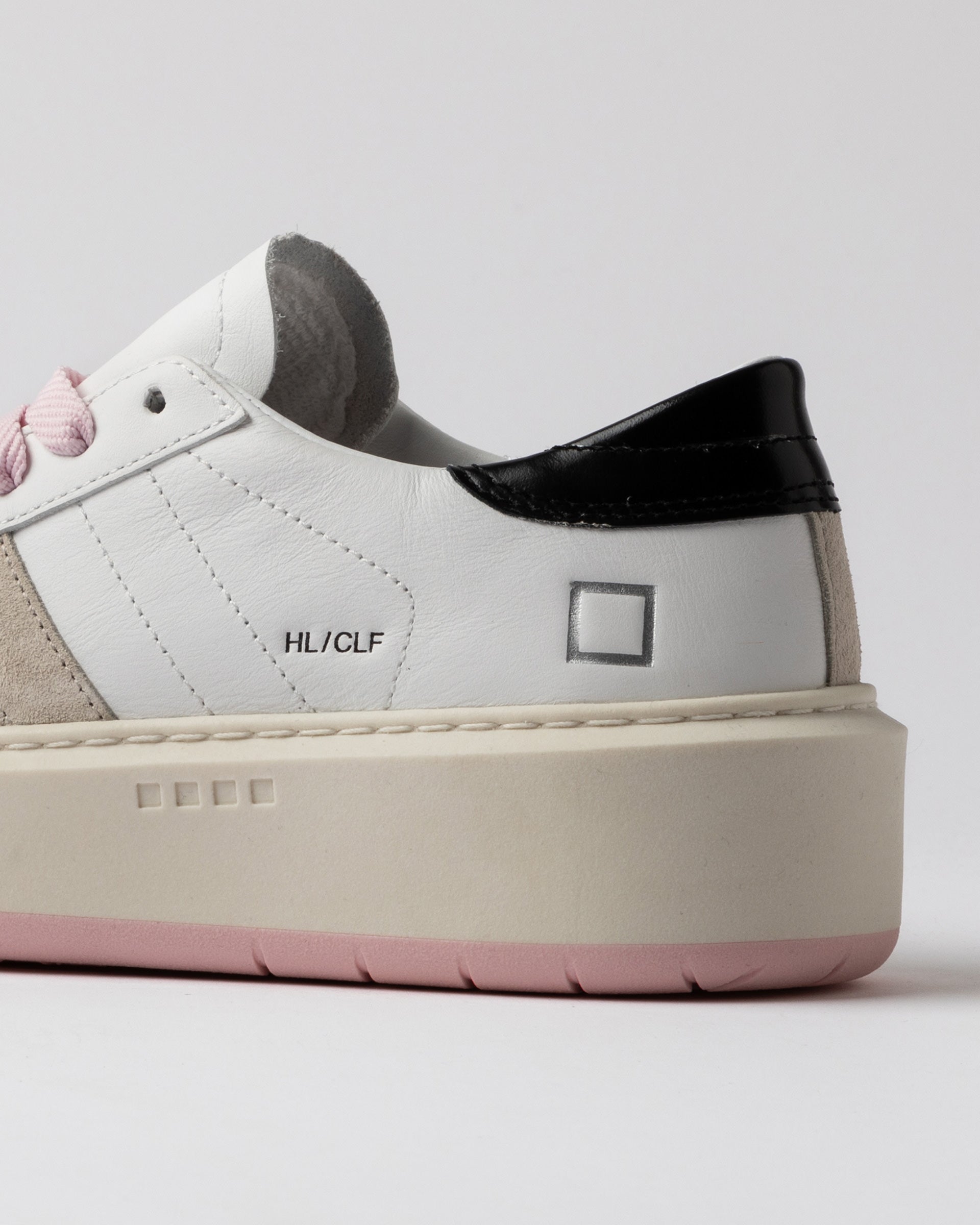 Sneakers HILL LOW PLATFORM CALF WHITE-BLACK