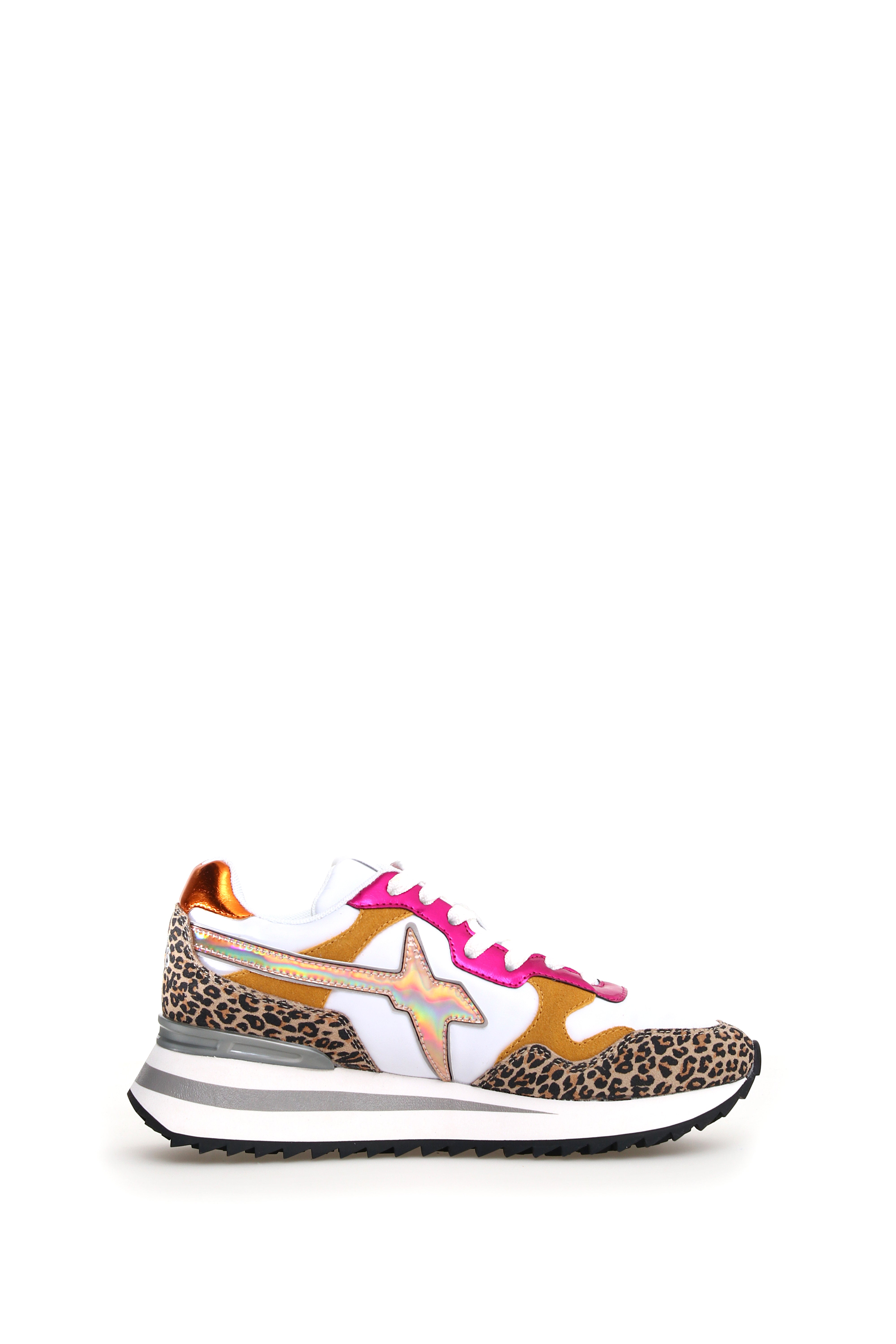 Sneakers YAK-W. LEO BEIGE-WHITE-FUCHSIA