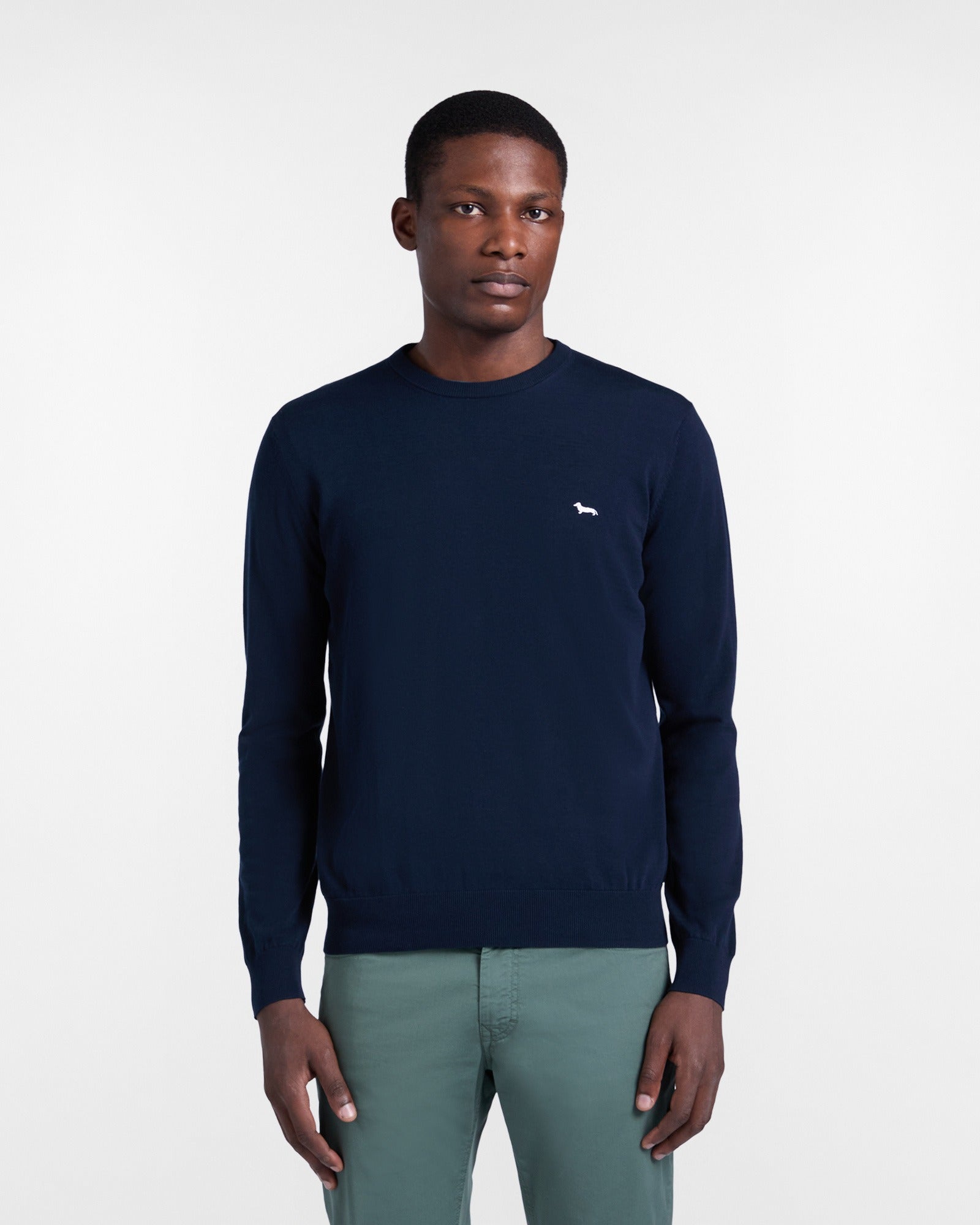 Pullover girocollo in cotone