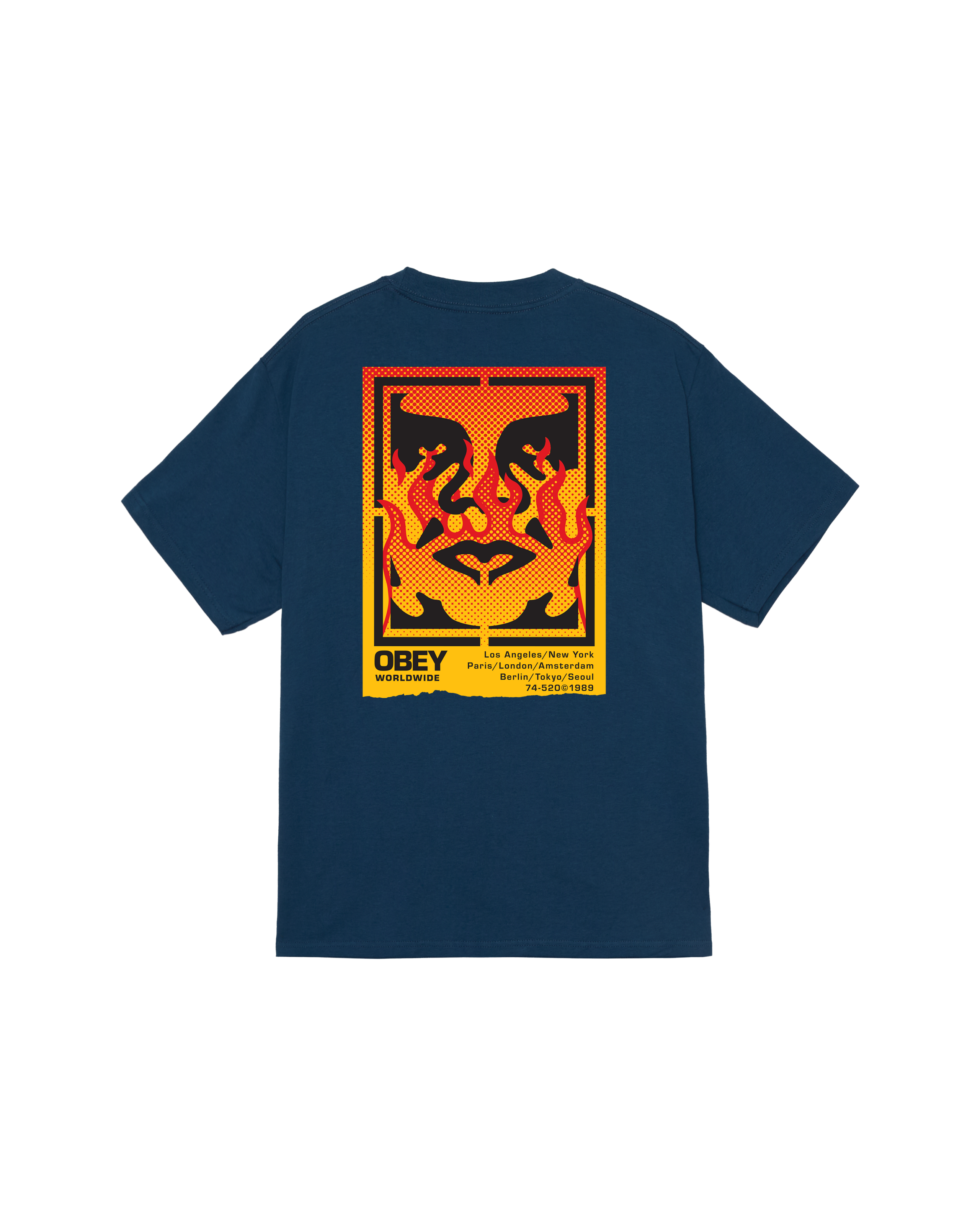 T-shirt OBEY ICON STENCIL FLAME