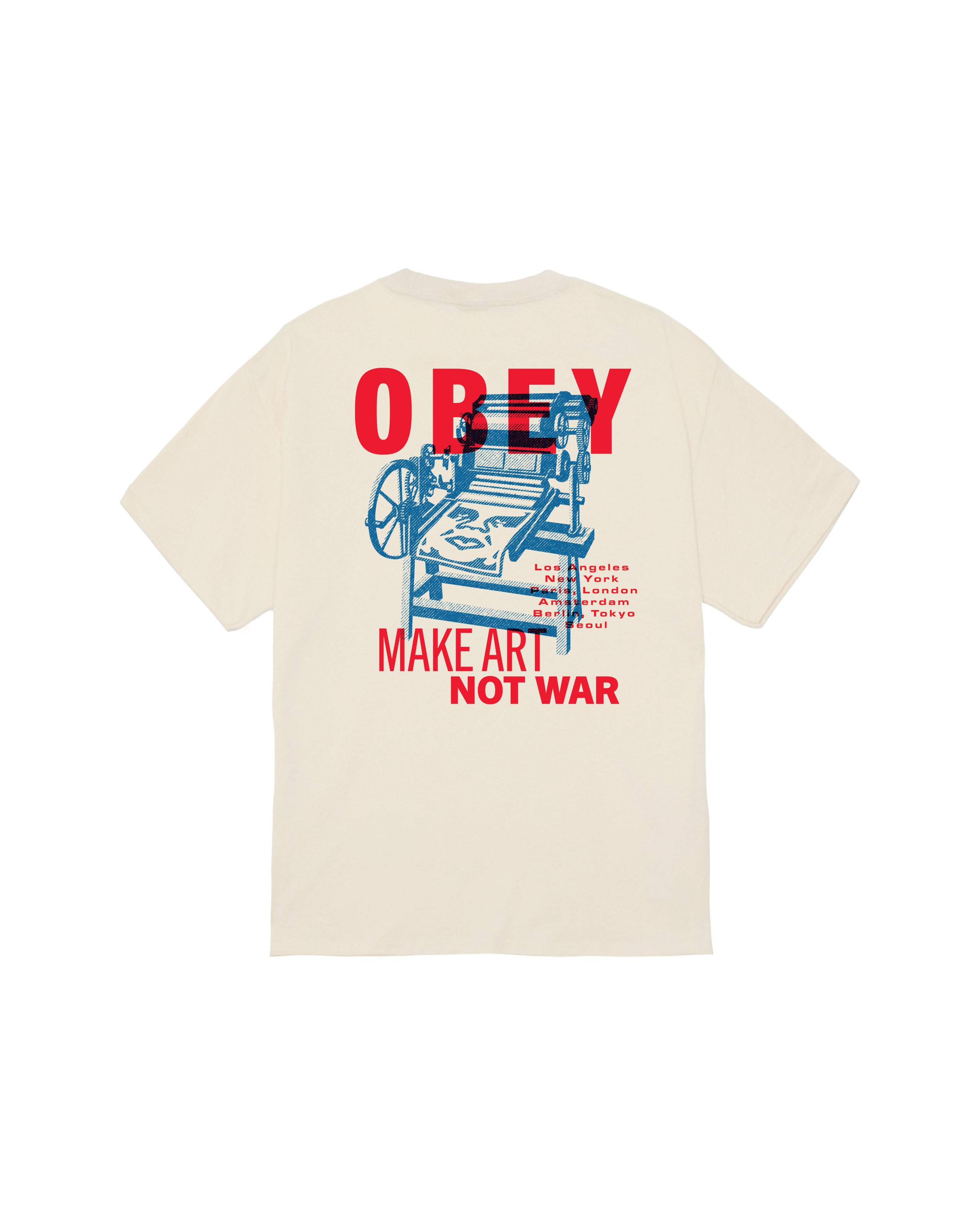 T-shirt OBEY PRINTING PRESS MAKE ART