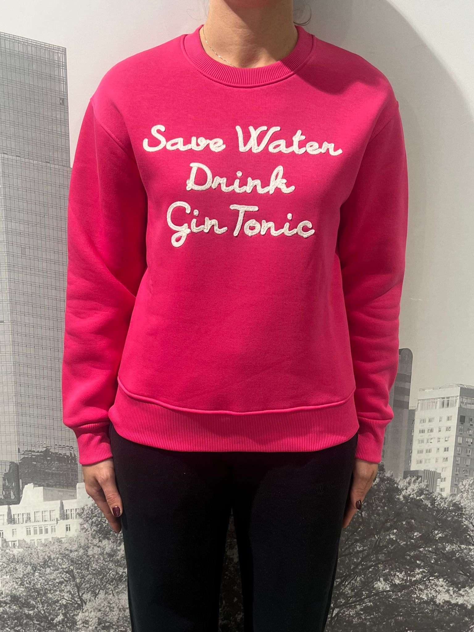Felpa '' SAVE WATER DRINK GIN TONIC "'