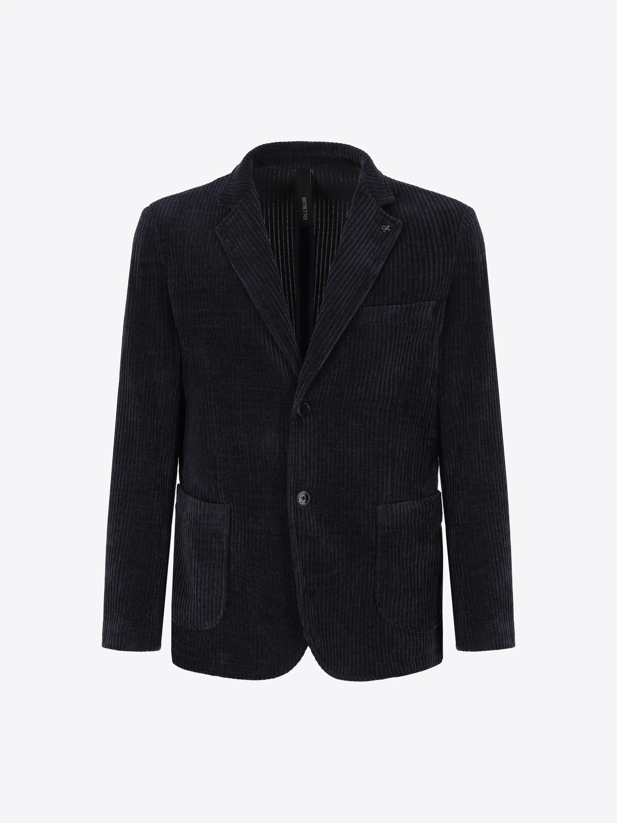 Giacca Torino In Velluto Con Costa Alla Francese