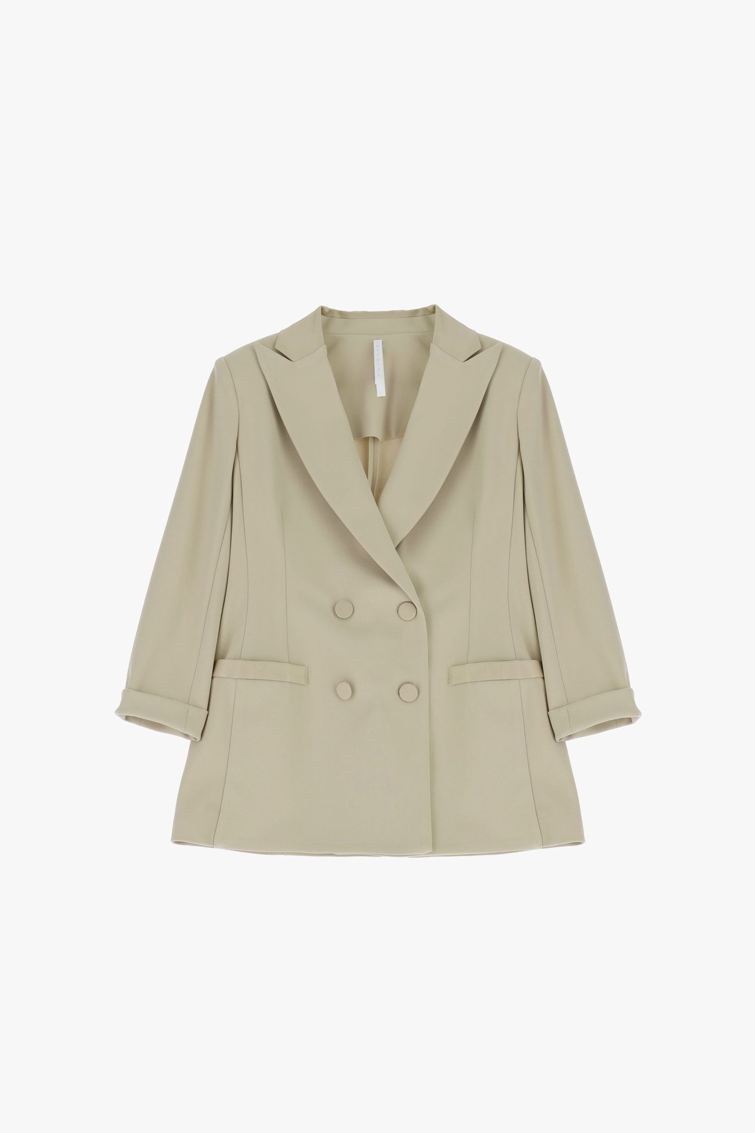 Blazer doppiopetto con maniche tre quarti