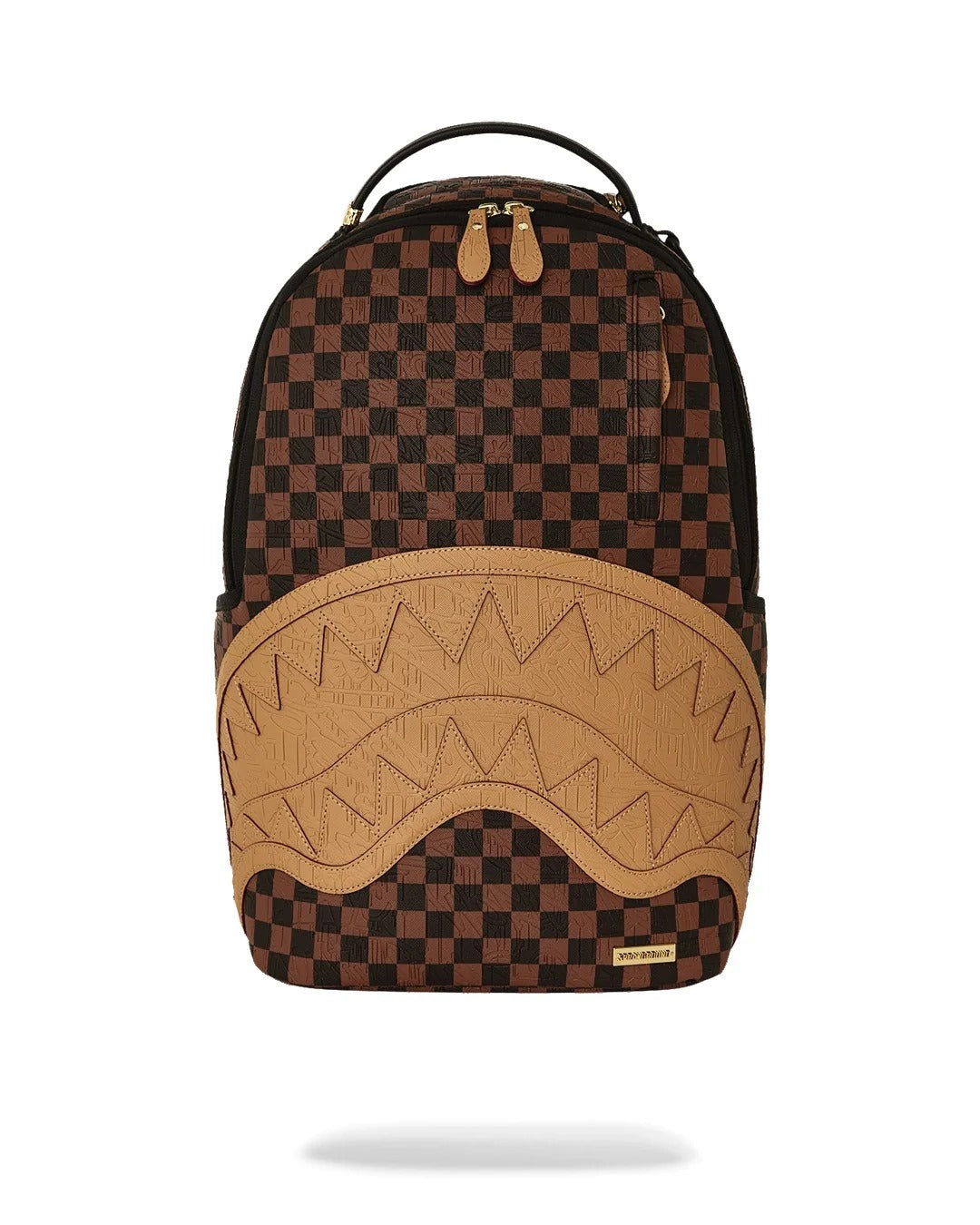 Embossed Chack Brown Backpack