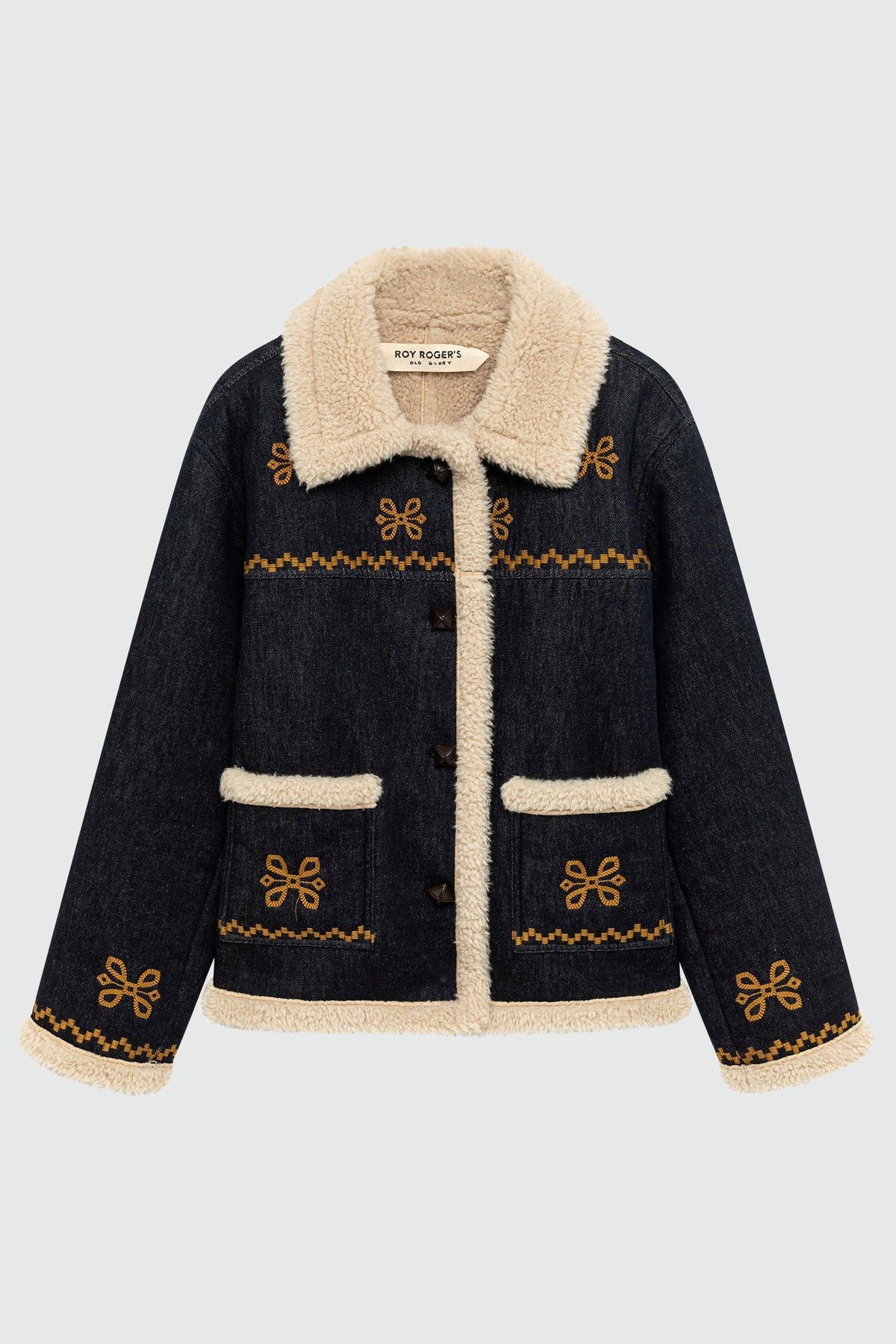 Chuba coat OLD GLORY Denim & Shearling Rinse