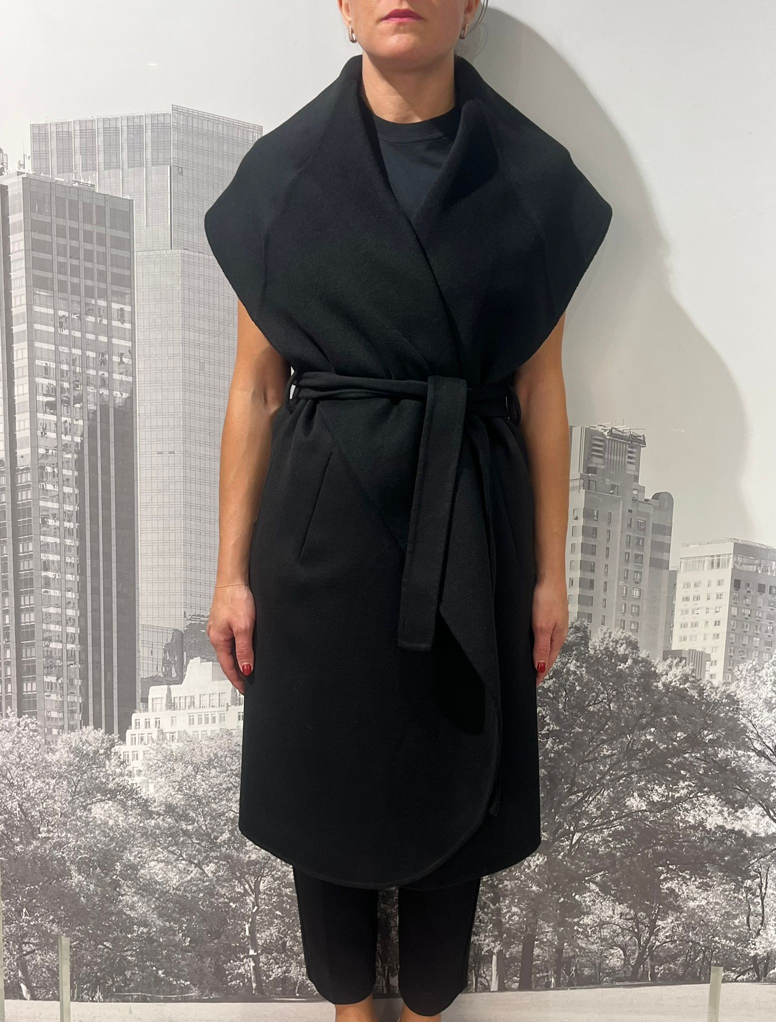 Cappotto hand made smanicato con cintura