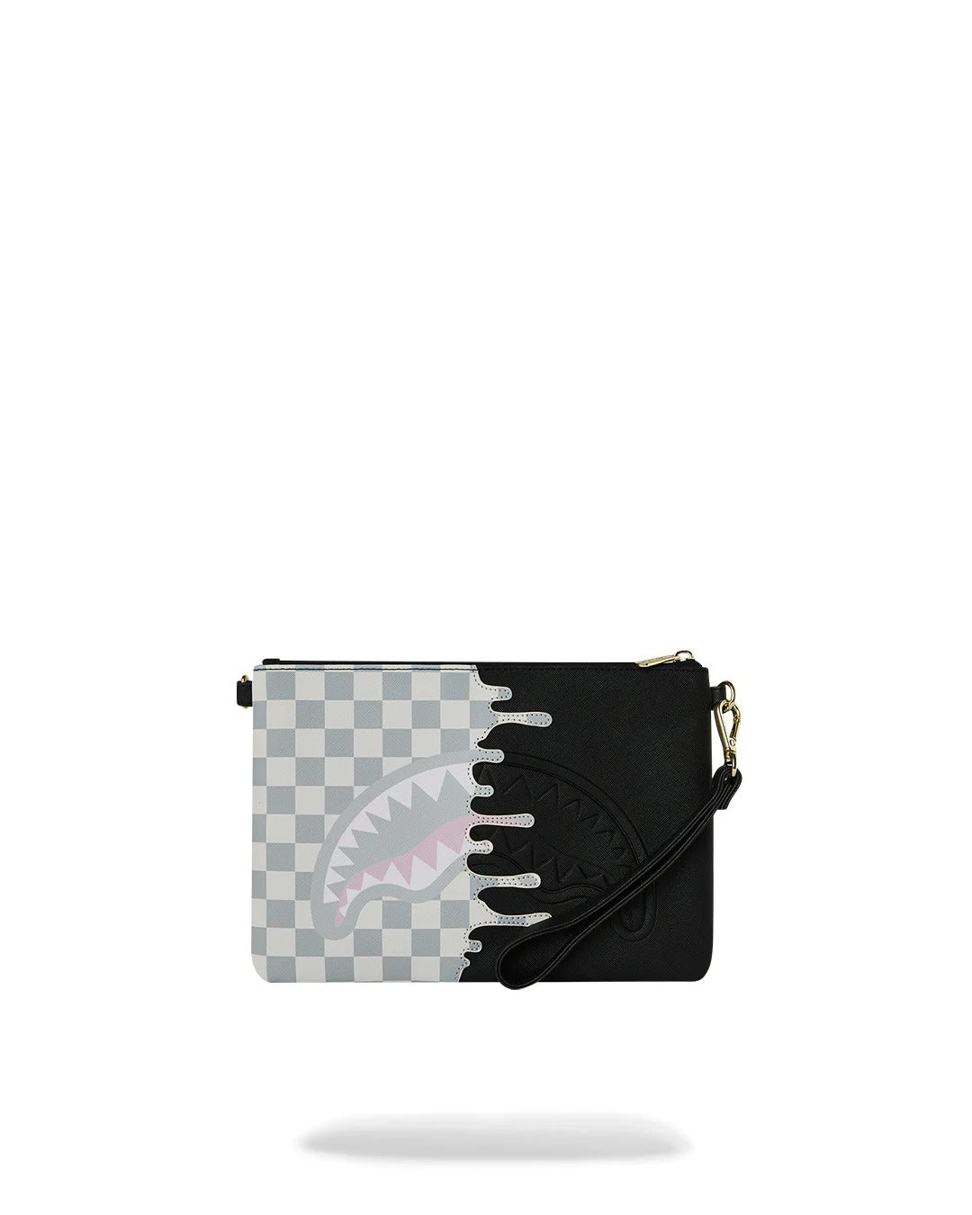 Pochette CREAM CHECK UNFINISHED SHARK CROSSBODY POUCHETTE