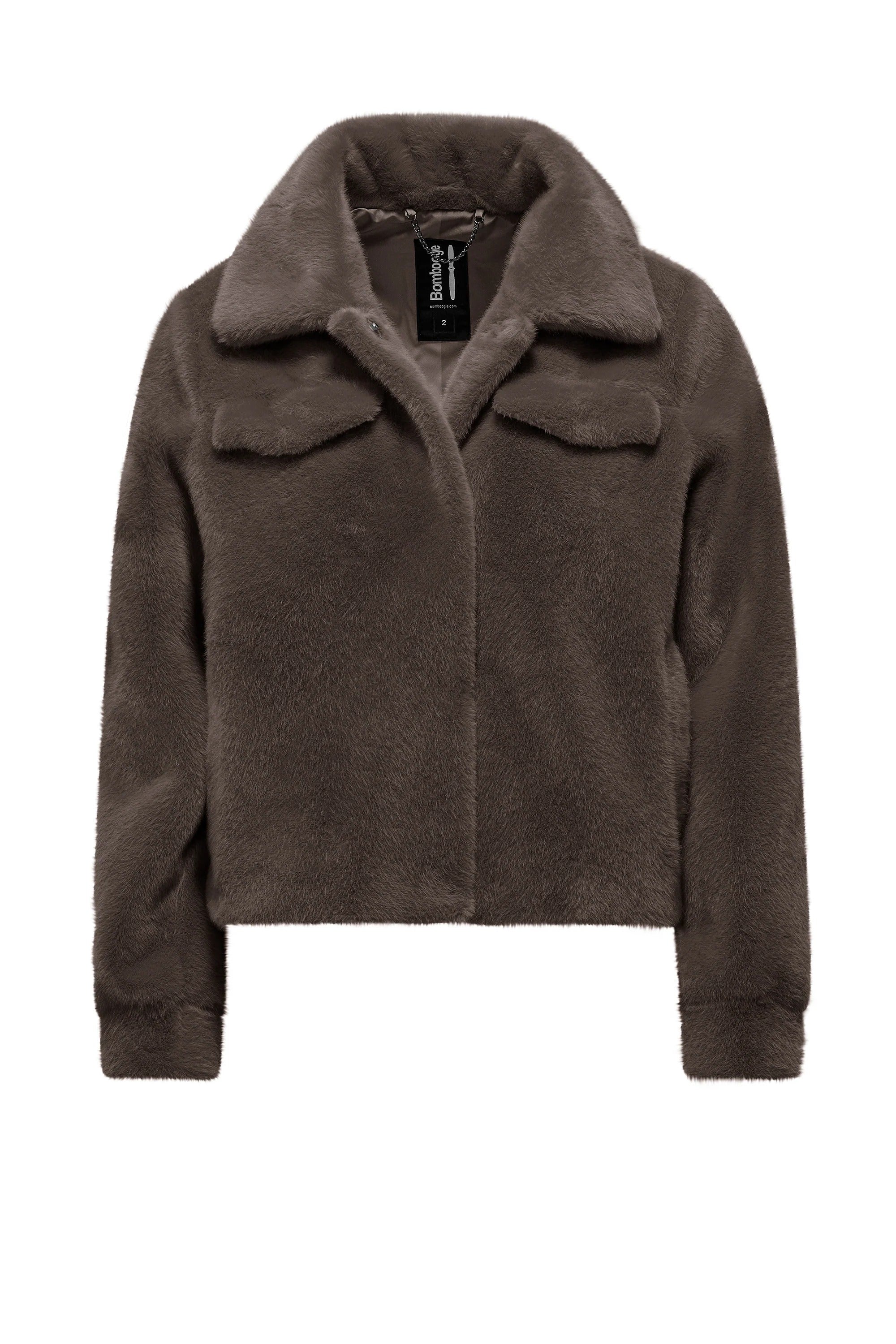 Giacca in ecopelliccia effetto Lapin