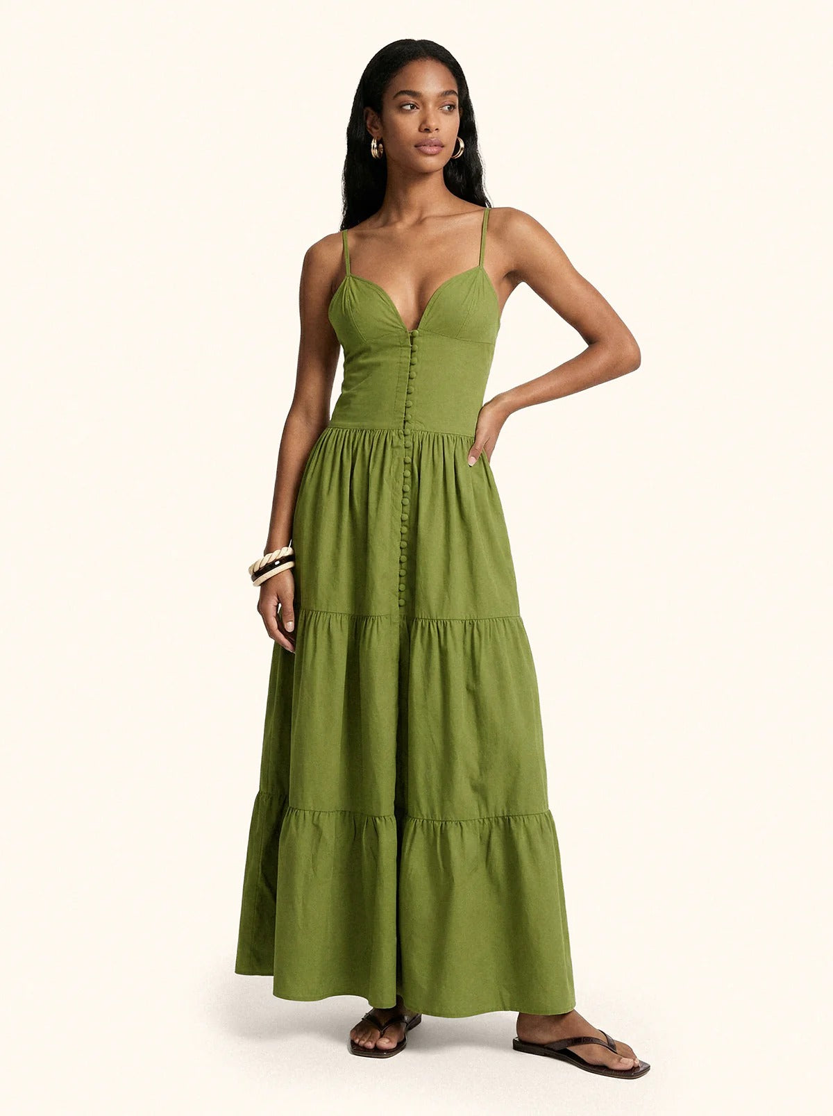 Vestito lungo Donna Me fui Verde Militare