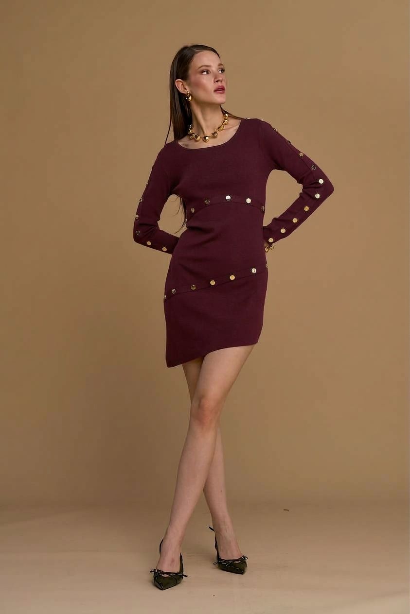 Abito Maglia con Bottoni