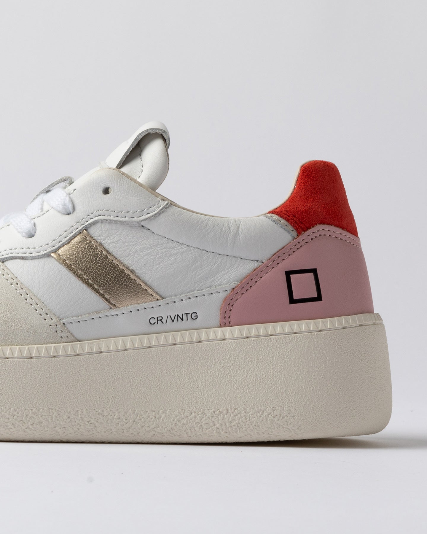 Sneakers COURT PLATFORM VINTAGE WHITE-RED
