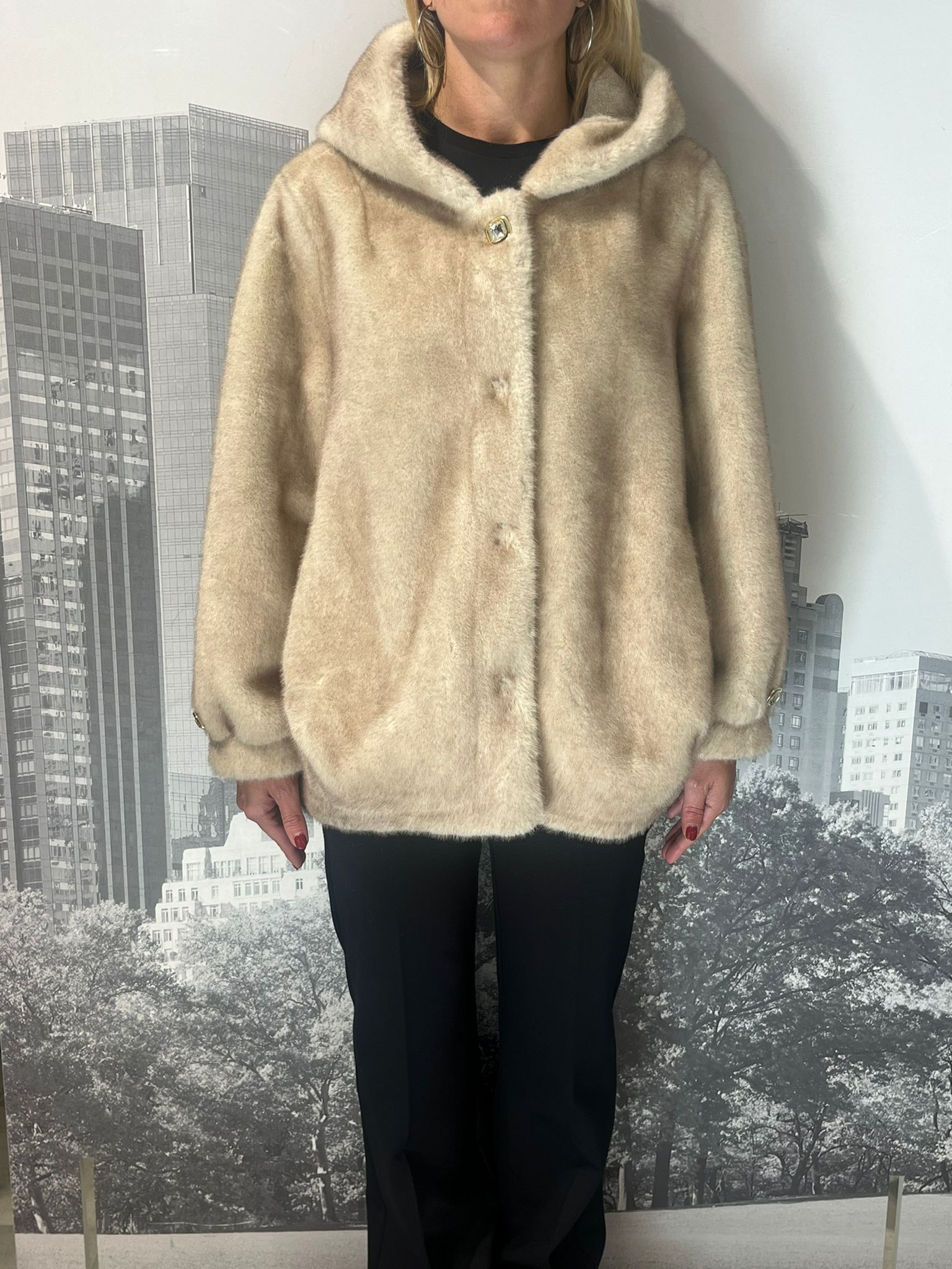 Giaccone eco pelliccia diamond chic