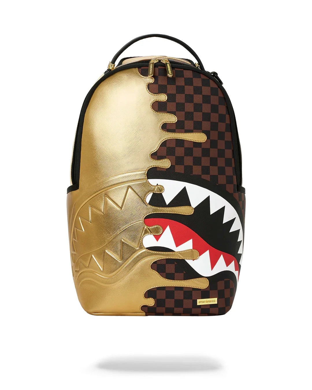 Shark in Paris Gold Drip Backpack
