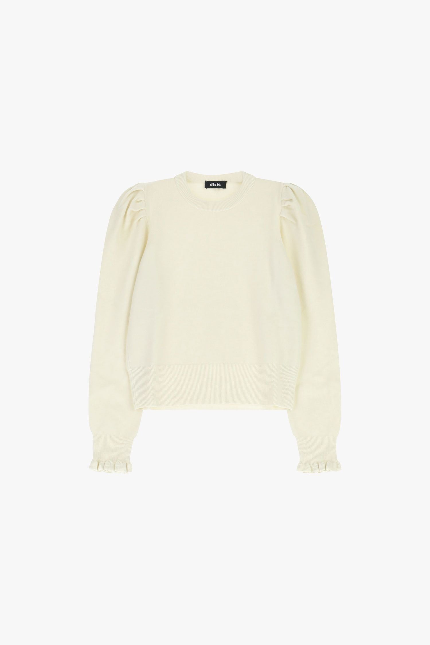 Maglione con maniche a sbuffo e polsini arricciati