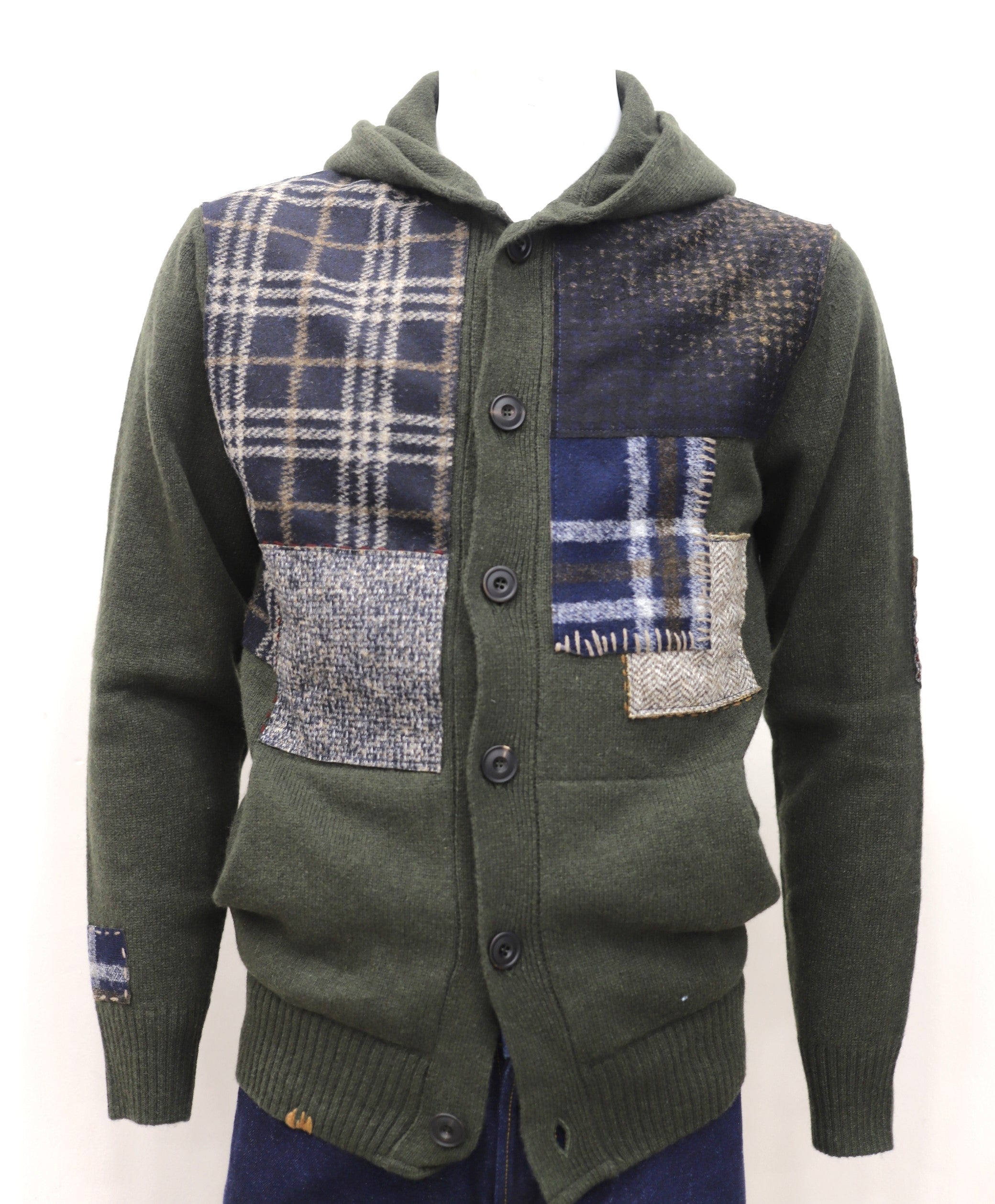 Maglia Full Zip con Cappuccio Patchwork PIGALLE